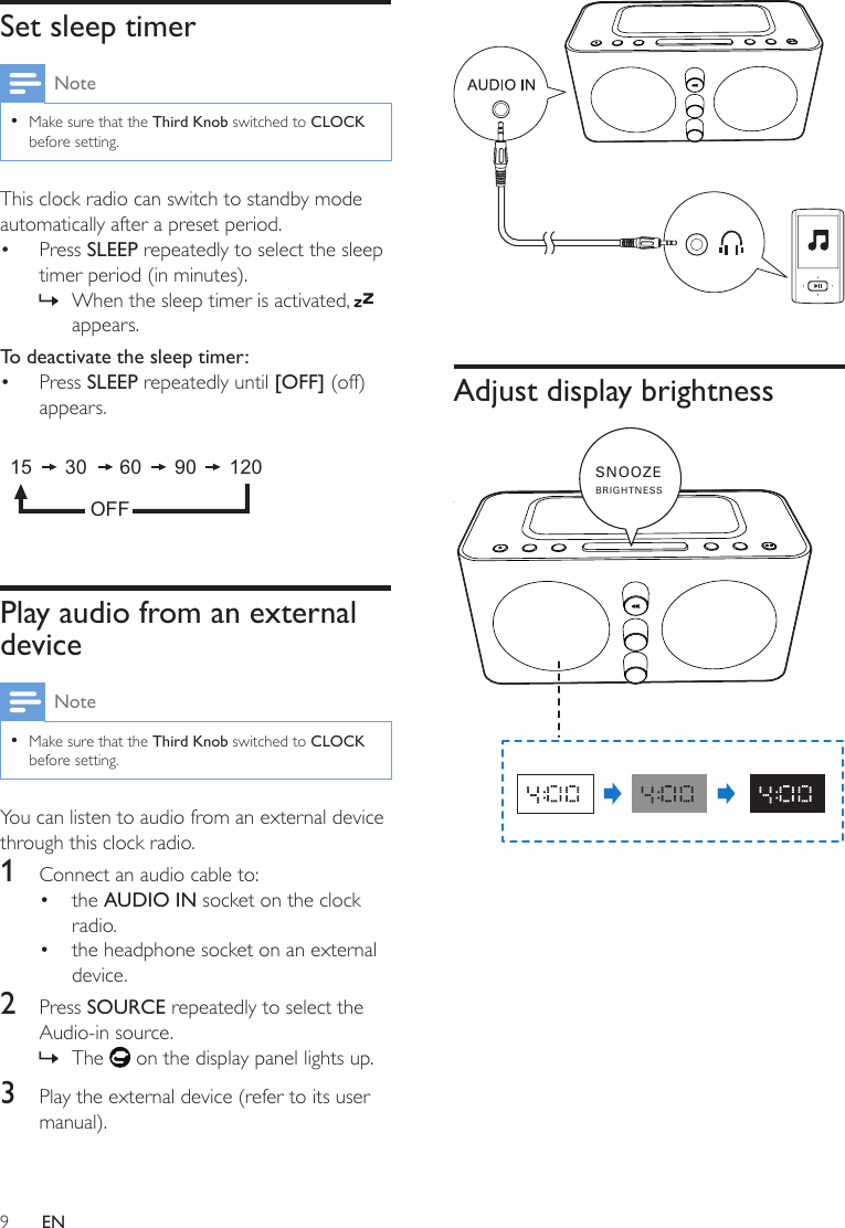 Page 9 of 12 - Philips AJ6000/12 User Manual Brugervejledning Aj6000 12 Dfu Eng