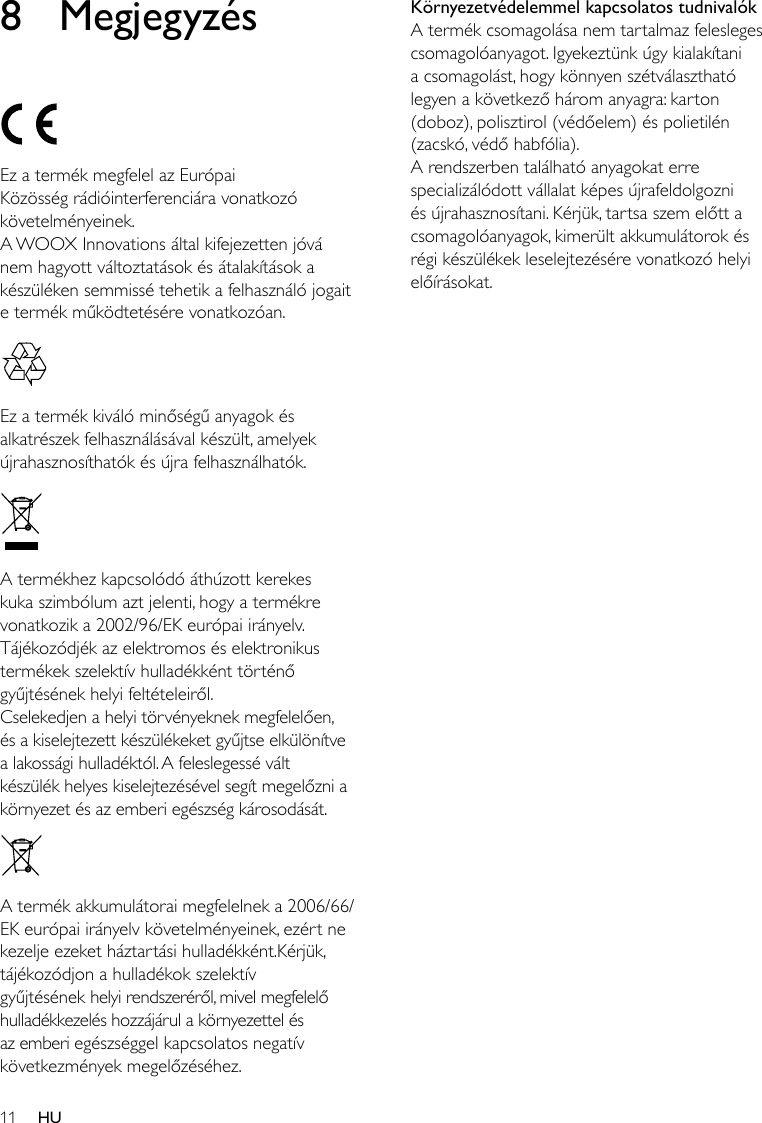 Page 11 of 12 - Philips AJH5100/12 User Manual Istruzioni Per L'uso Ajh5100 12 Dfu Hun