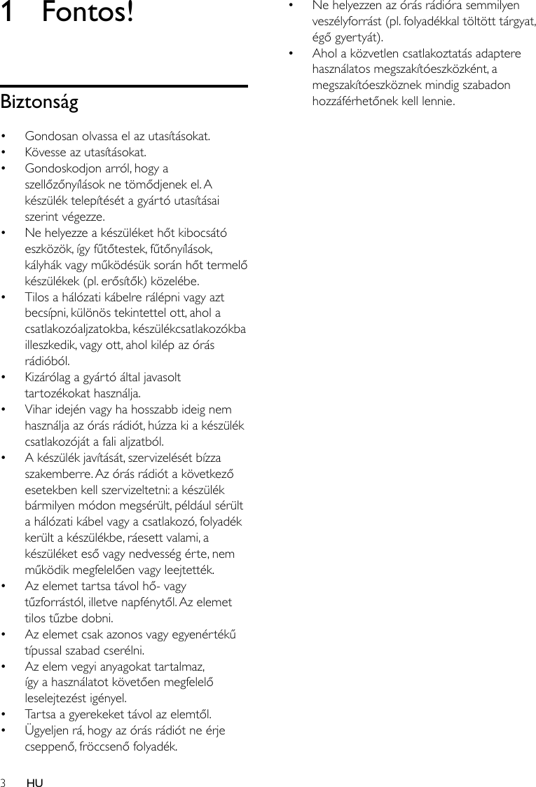 Page 3 of 12 - Philips AJH5100/12 User Manual Istruzioni Per L'uso Ajh5100 12 Dfu Hun