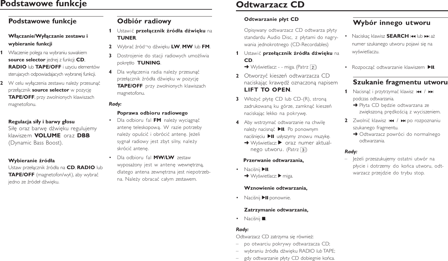 Page 4 of 7 - Philips AZ1220/00C 12 User Manual Felhasználói Kézikönyv Az1220 00c Dfu Pol