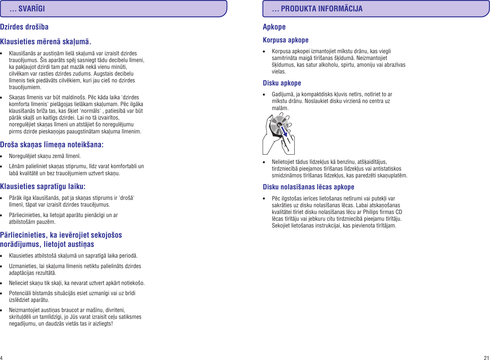 Page 4 of 12 - Philips AZ3831/12 AZ3831_12 Latviesu User Manual Bruksanvisning Az3831 12 Dfu Lav
