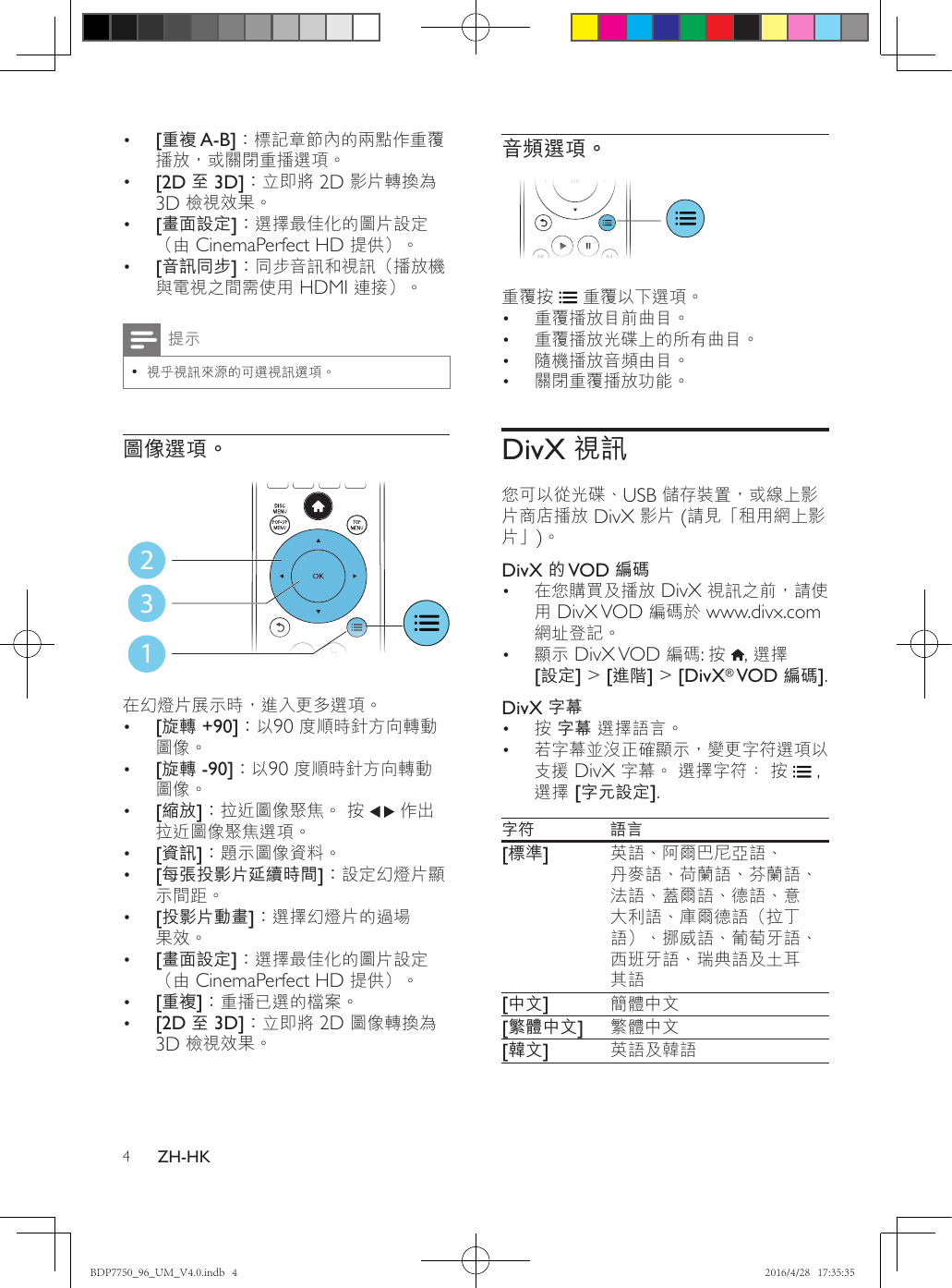 Philips p7750 96 User Manual 使用手冊bdp7750 96 Dfu Tzh
