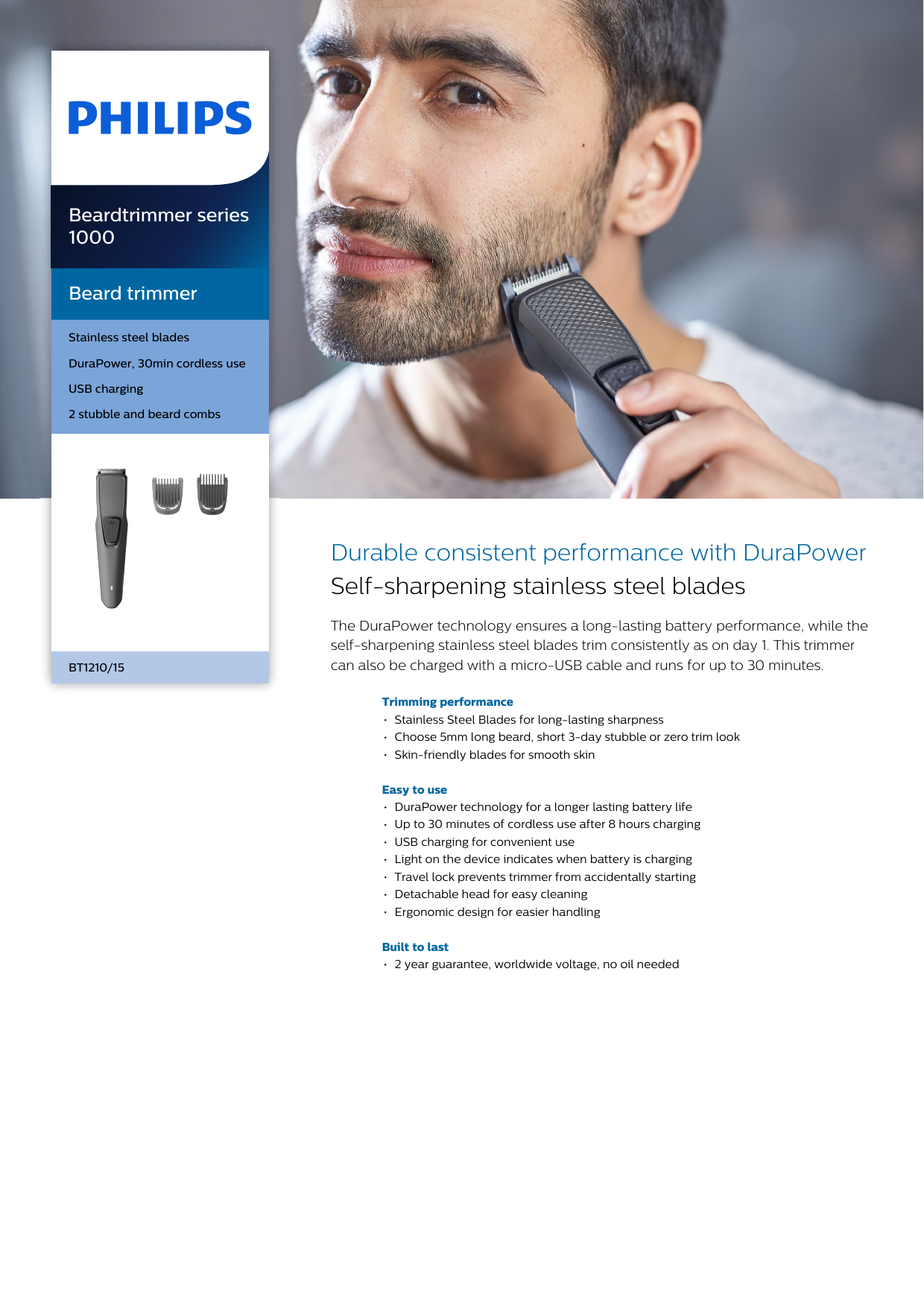 philips trimmer bt1210 combs