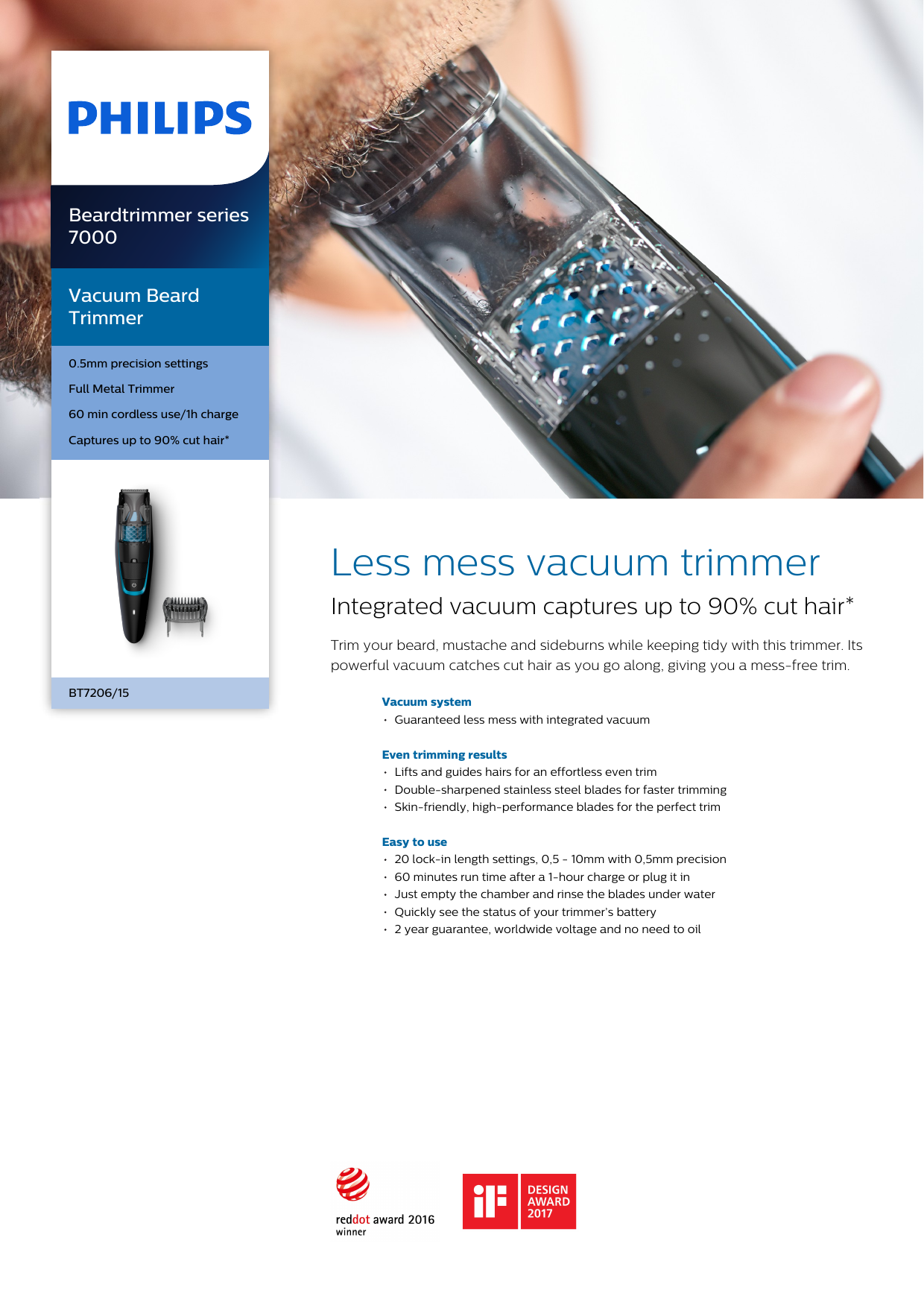 philips trimmer 60 minutes
