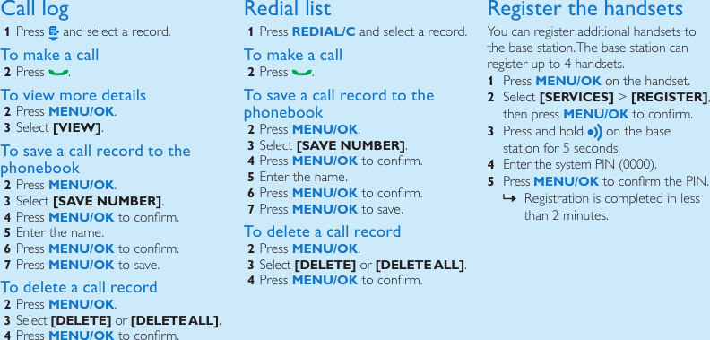Page 9 of 12 - Philips CD1801B/05 CD180 English Quick Start Guide User Manual Guida Rapida Cd1801b 05 Qsg Eng