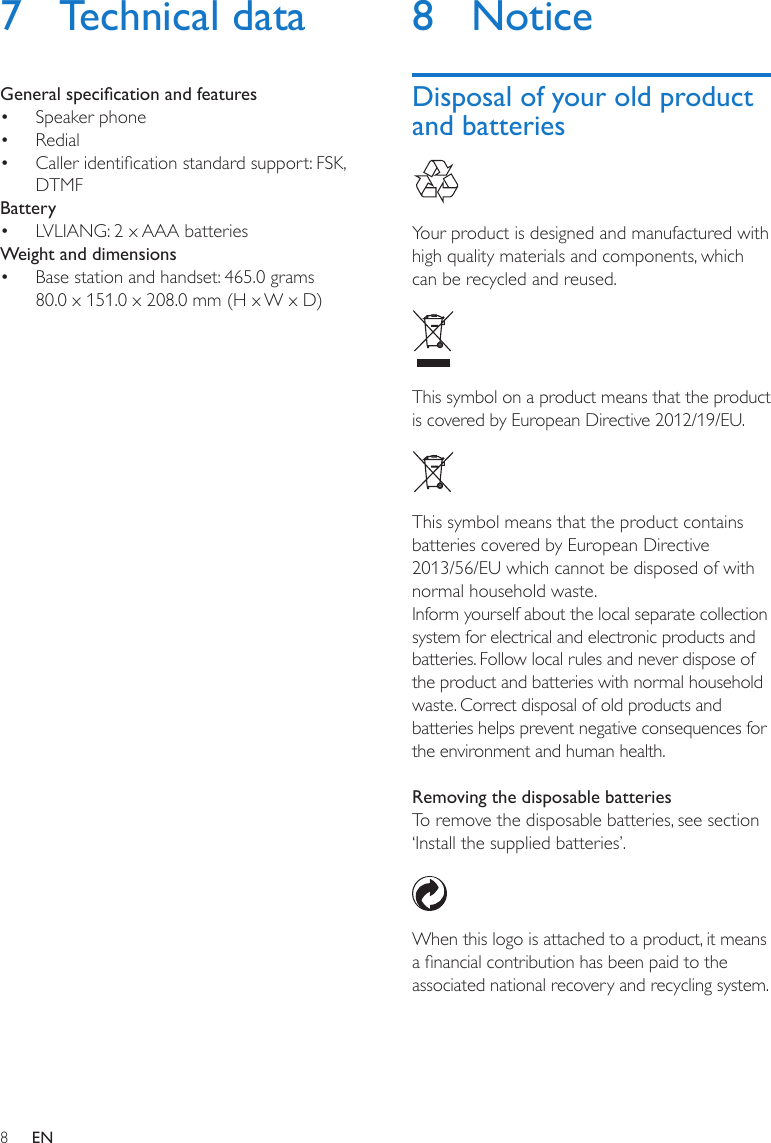 Page 10 of 12 - Philips CRD150B/90 User Manual Crd150b 90 Dfu Aen