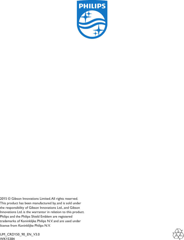 Page 12 of 12 - Philips CRD150B/90 User Manual Crd150b 90 Dfu Aen