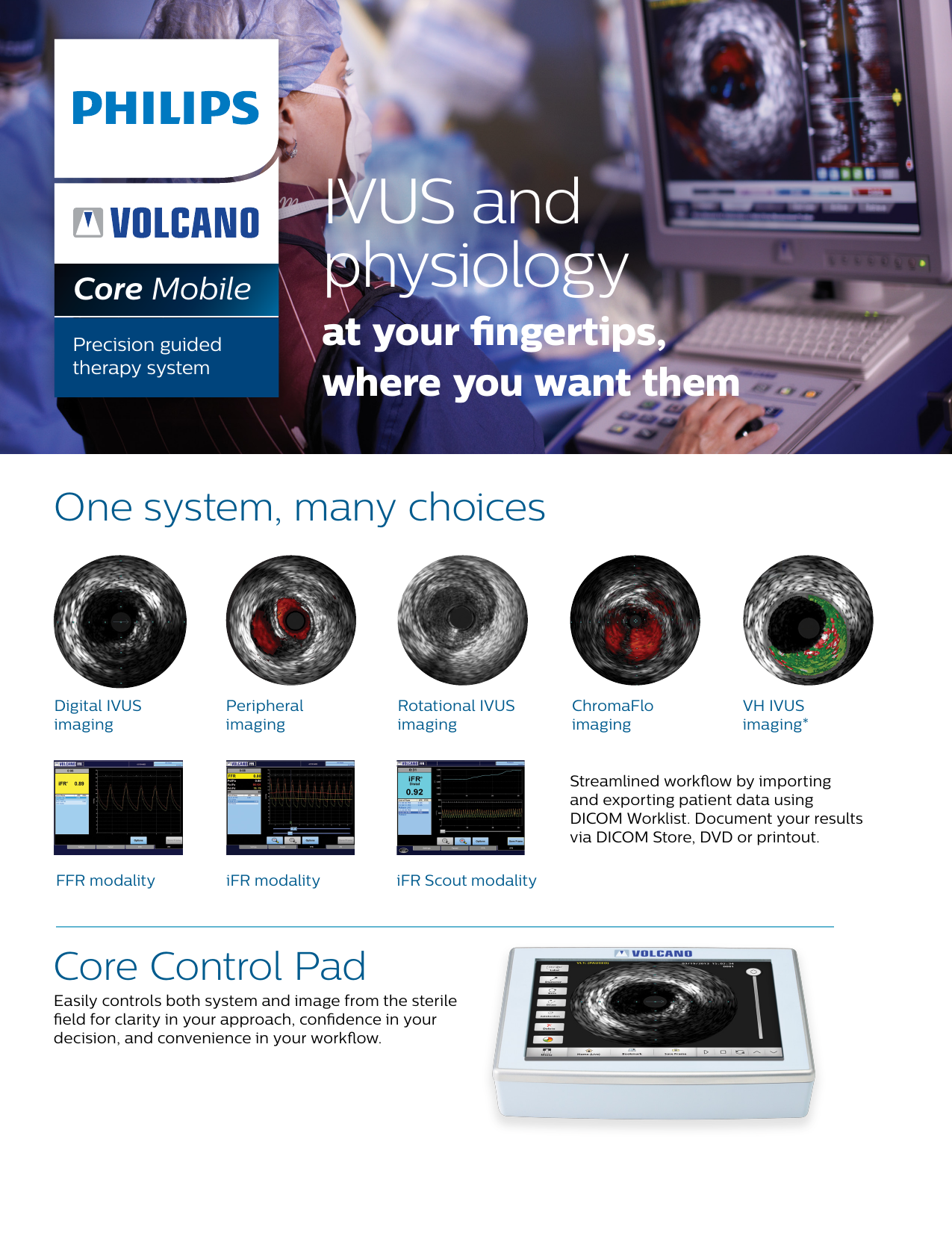 Page 1 of 2 - Philips  Volcano Core Mobile: Precision Guided Therapy System Mobile Data Sheet Update