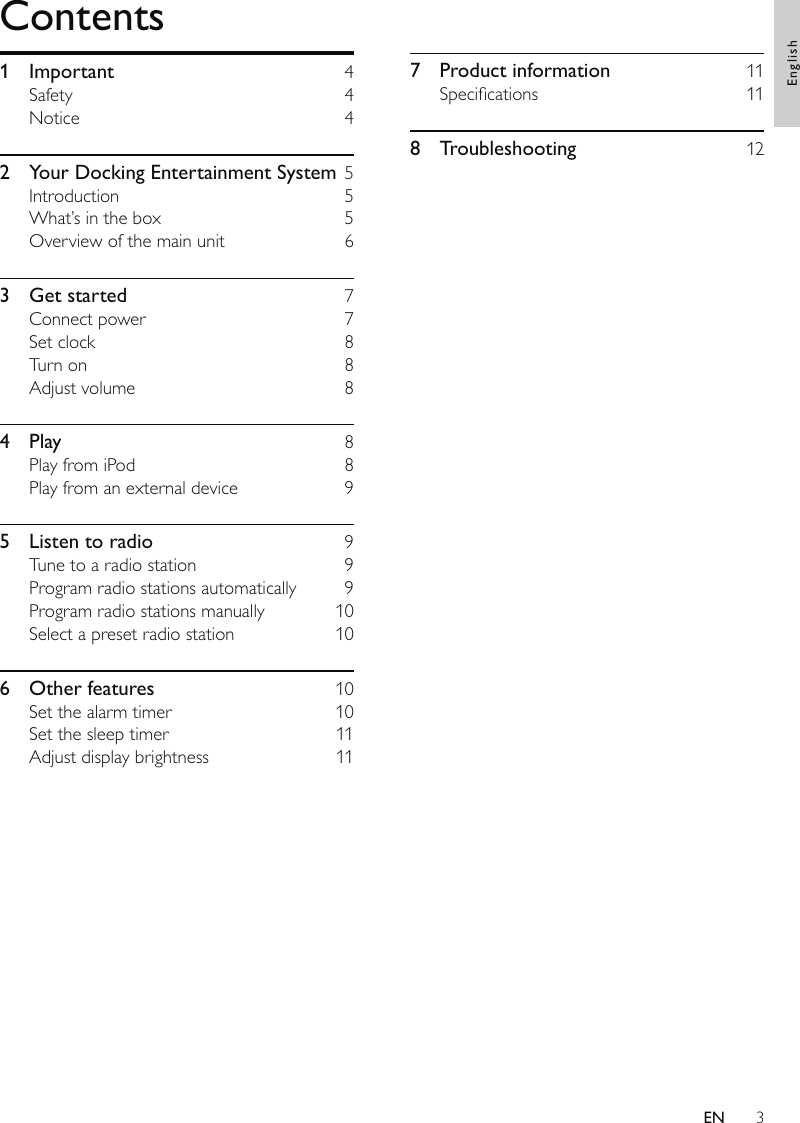 Page 2 of 12 - Philips DC190/05 DC190_05_UM_CCR User Manual 使用者手冊 Dc190 05 Dfu Aen