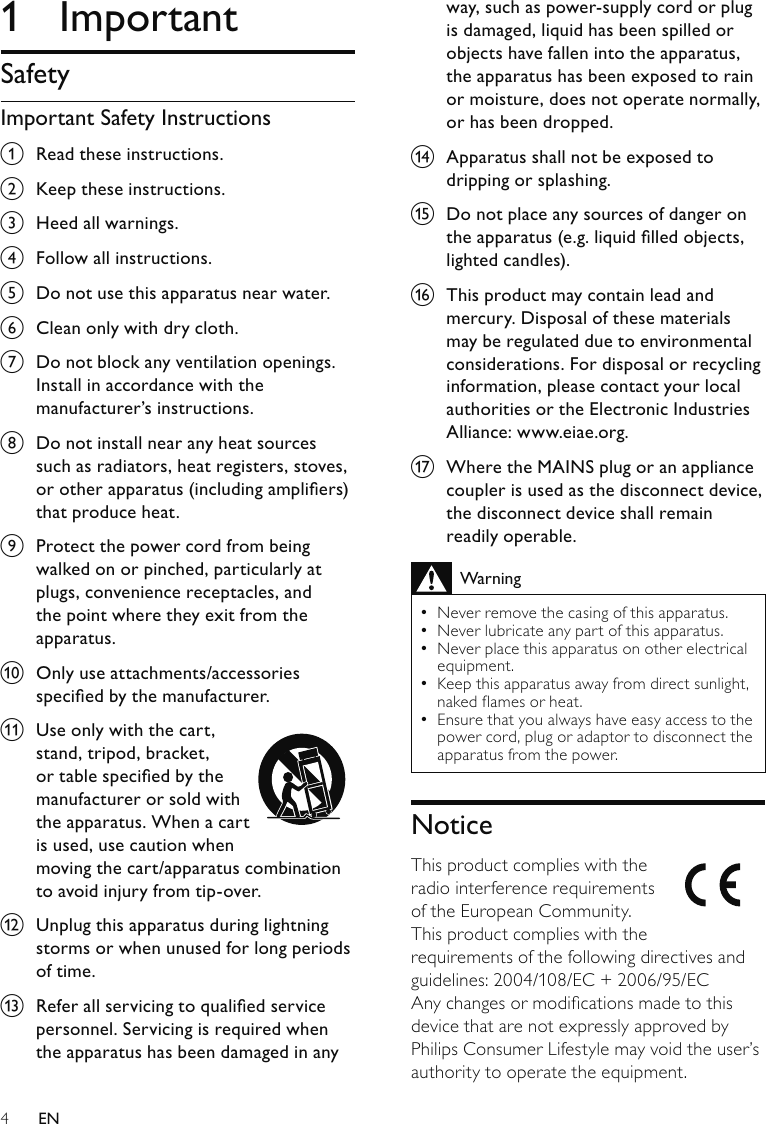Page 3 of 12 - Philips DC190/05 DC190_05_UM_CCR User Manual 使用者手冊 Dc190 05 Dfu Aen