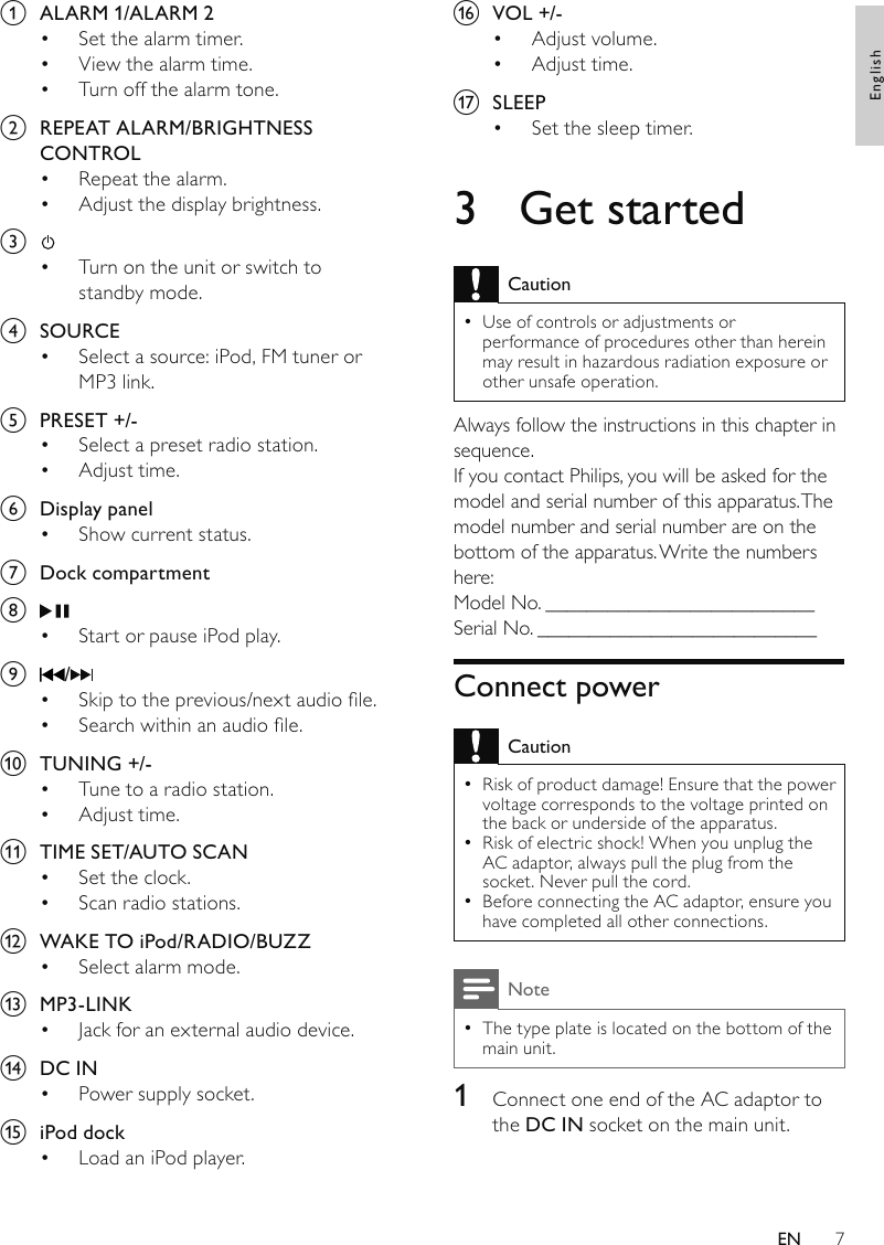 Page 6 of 12 - Philips DC190/05 DC190_05_UM_CCR User Manual 使用者手冊 Dc190 05 Dfu Aen