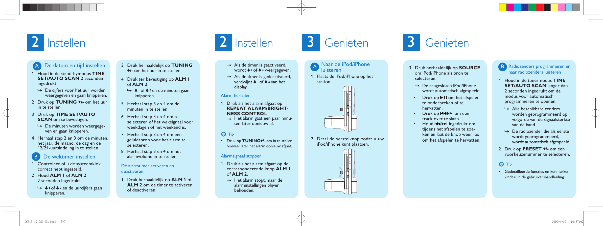 Page 2 of 2 - Philips DC315/12 DC315_12_QSG_NL User Manual Quick Start Guide Dc315 12 Qsg Nld