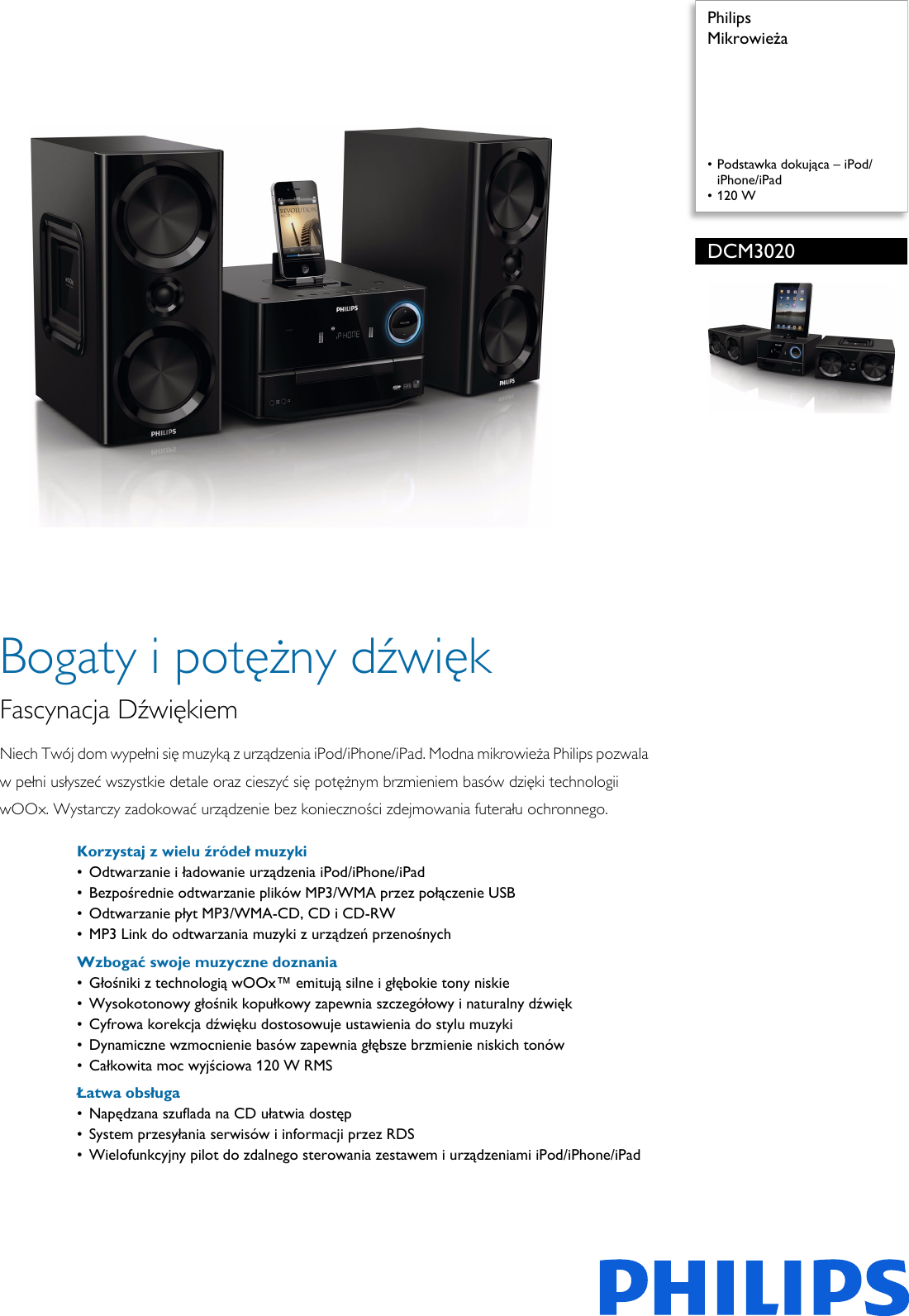 Page 1 of 3 - Philips DCM3020/12 Leaflet DCM3020_12 Released Poland (Polish)  User Manual Karta Produktowa Dcm3020 12 Pss Polpl