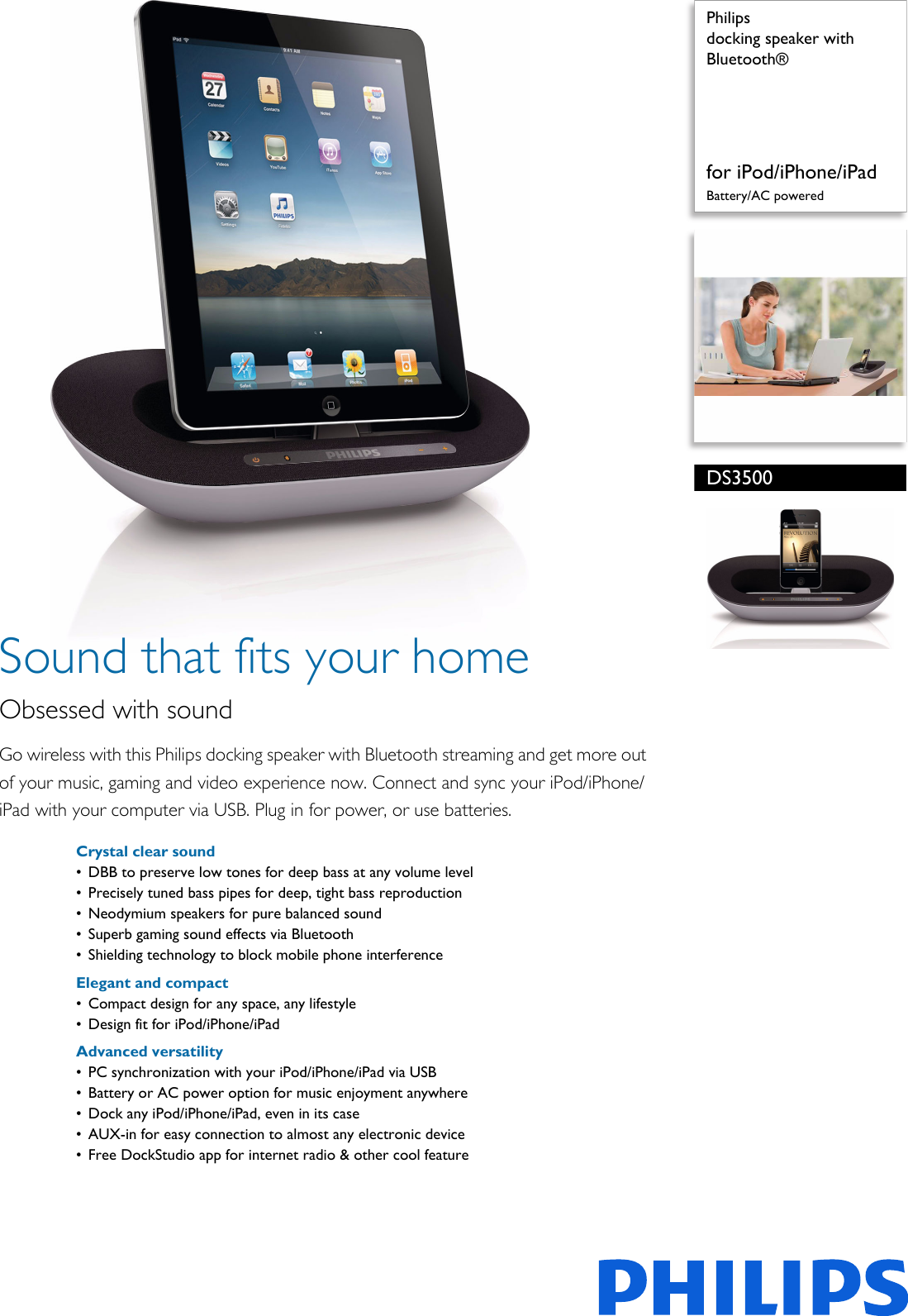 philips docking speaker with bluetooth