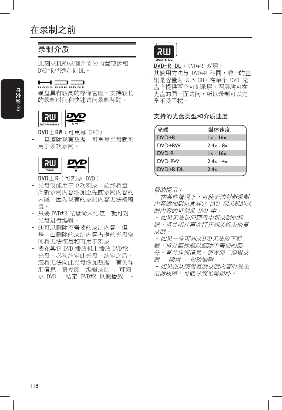 Philips Dvdr3570h 97 2 Dvdr3570h Ap Sch3 使用手册使用者手冊dvdr3570h 97 Dfu Zhs