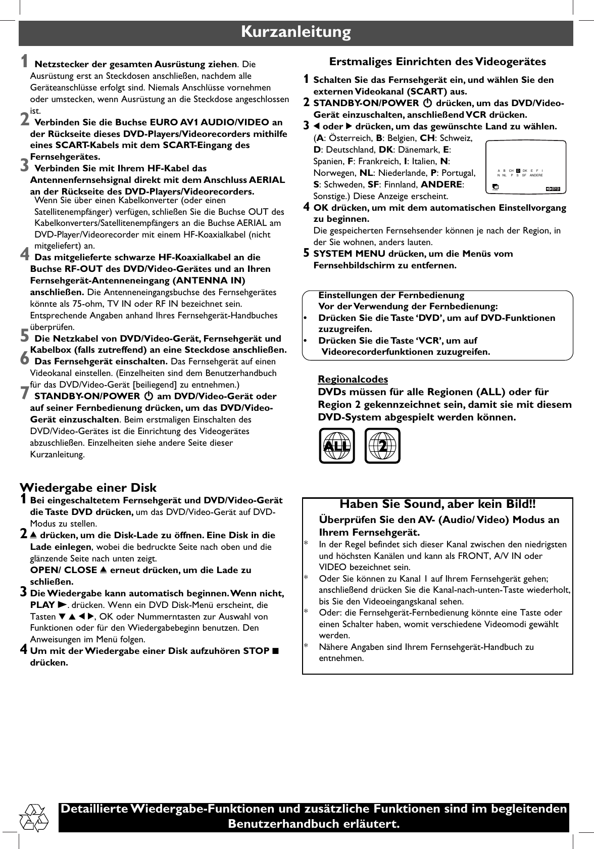 Page 4 of 9 - Philips DVP3055V/01 3055V Qug_00&19 User Manual Quick Start Guide Dvp3055v 01 Qsg Eng