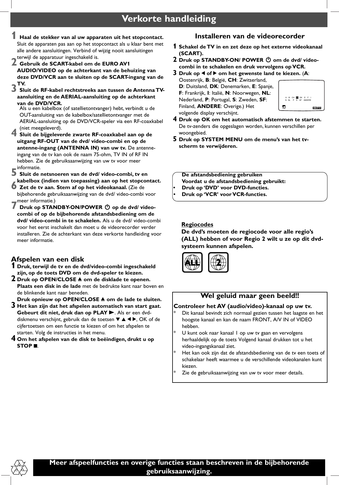 Page 5 of 9 - Philips DVP3055V/01 3055V Qug_00&19 User Manual Quick Start Guide Dvp3055v 01 Qsg Eng