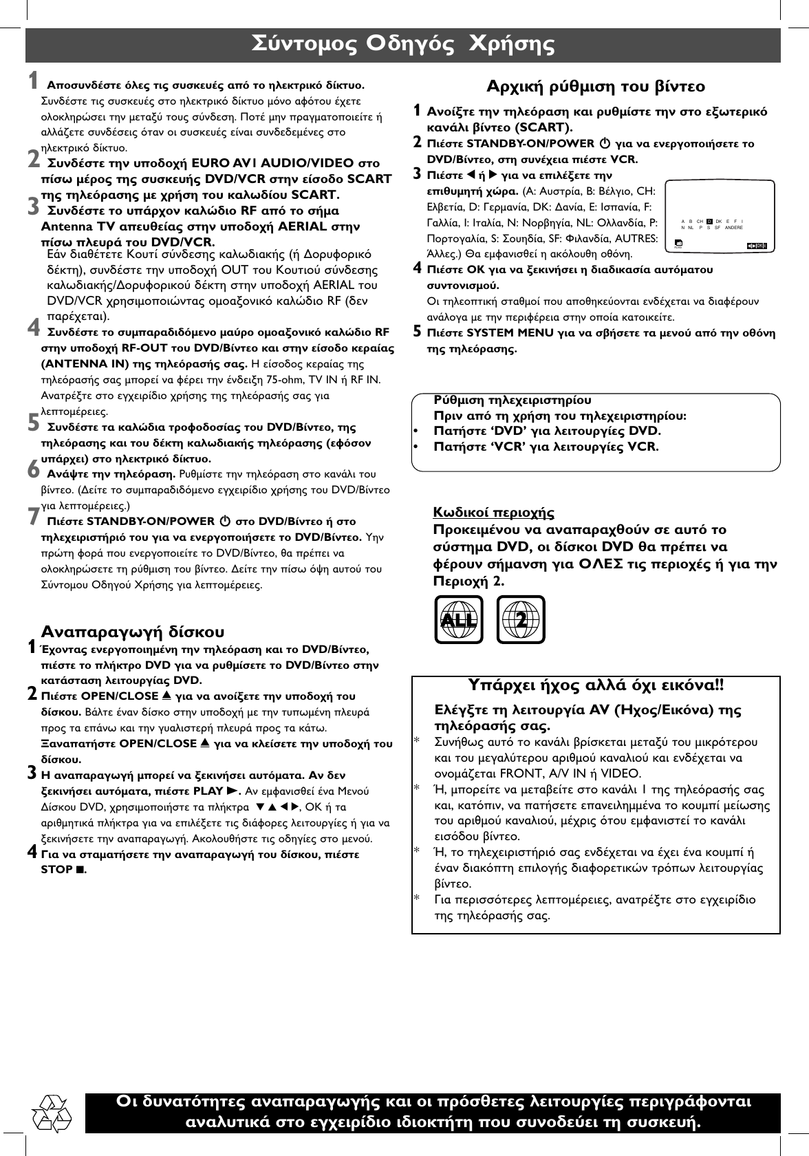 Page 8 of 9 - Philips DVP3055V/01 3055V Qug_00&19 User Manual Quick Start Guide Dvp3055v 01 Qsg Eng