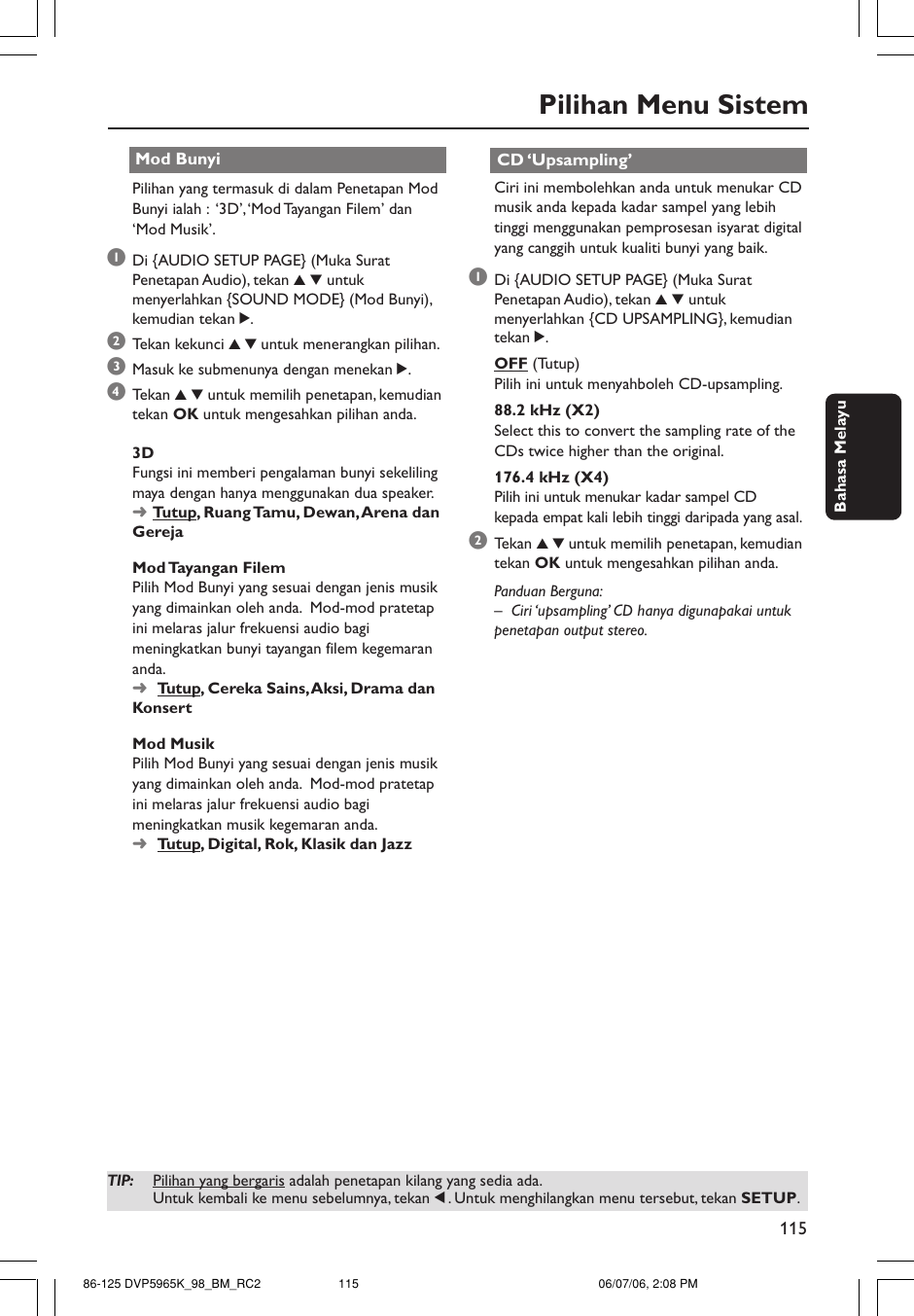 Philips Dvp5965k 96 86 125 Dvp5965k 98 Bm Rc2 User Manual 使用手冊 Dvp5965k 96 Dfu Ind