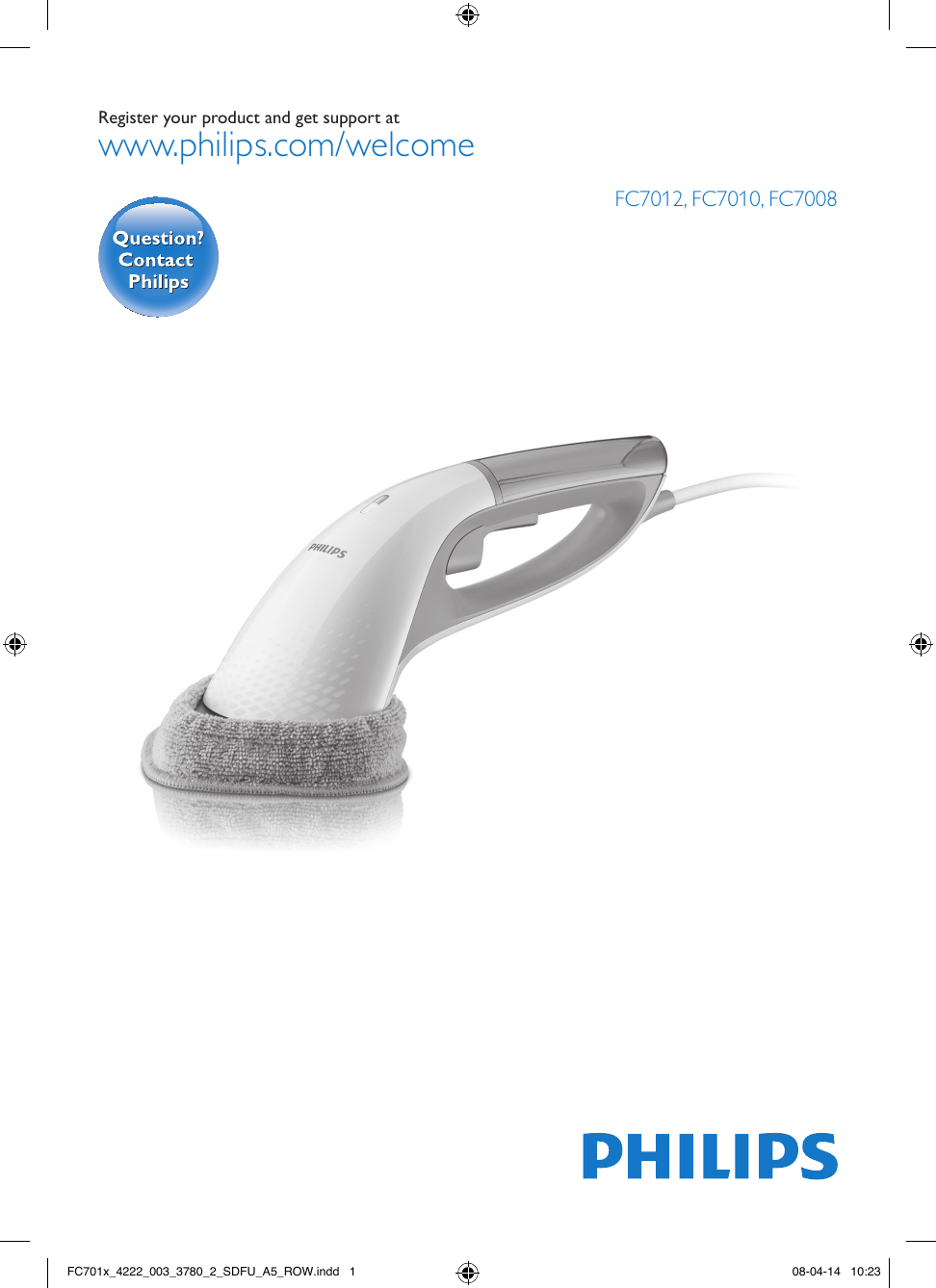 Page 1 of 8 - Philips FC7012/71 FC701x_4222_003_3780_2_SDFU_A5_ROW User Manual Fc7012 71 Dfu Eng