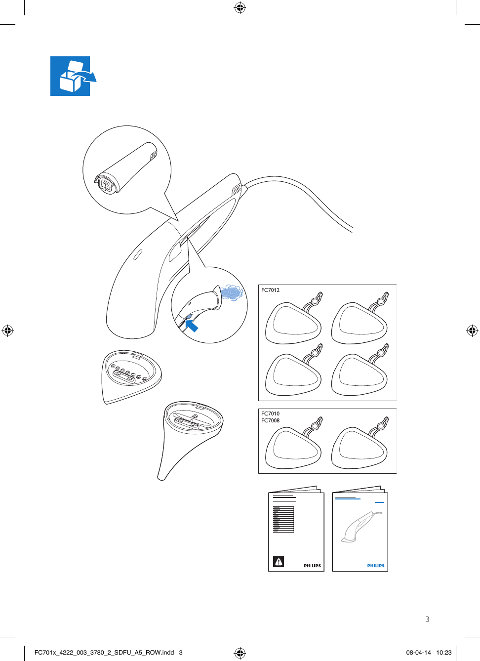 Page 3 of 8 - Philips FC7012/71 FC701x_4222_003_3780_2_SDFU_A5_ROW User Manual Fc7012 71 Dfu Eng