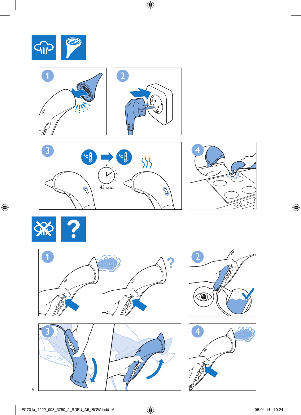 Page 6 of 8 - Philips FC7012/71 FC701x_4222_003_3780_2_SDFU_A5_ROW User Manual Fc7012 71 Dfu Eng