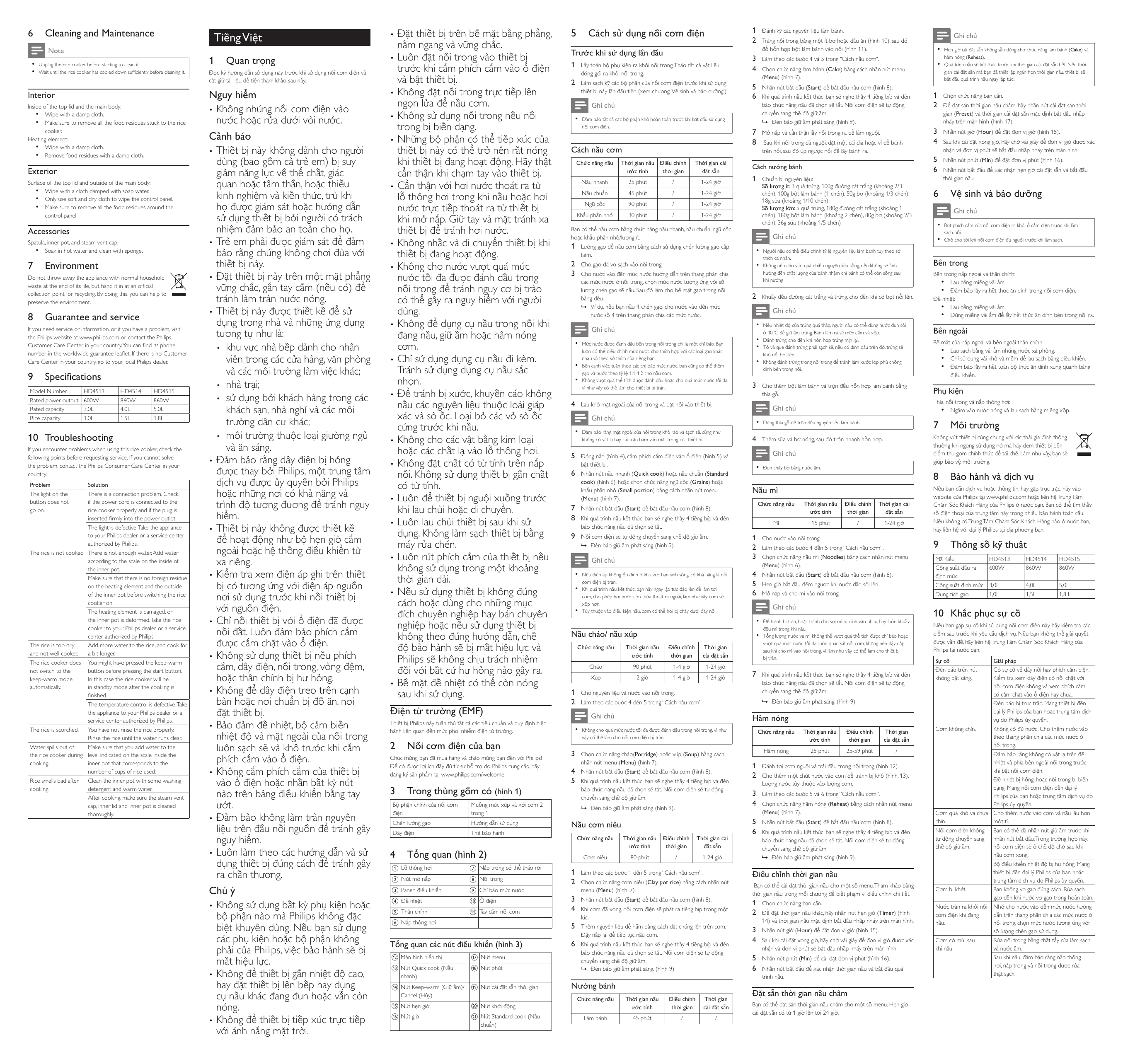 Page 2 of 2 - Philips HD4515/35 User Manual คู่มือผู้ใช้ Hd4515 35 Dfu Vie