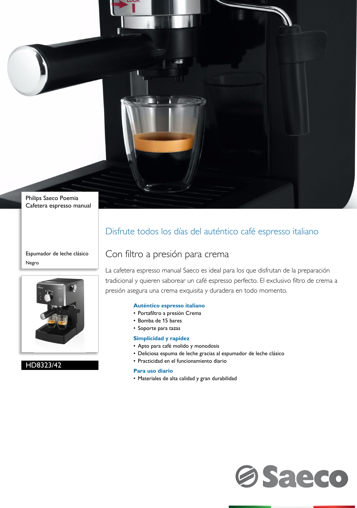 Opiniones Cafetera Saeco Poemia - Comprar la más vendida