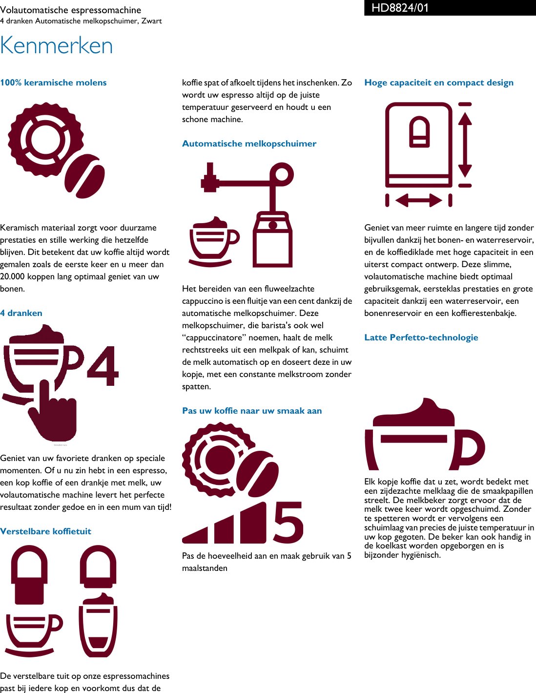 Page 2 of 3 - Philips HD8824/01 User Manual Brochure Hd8824 01 Pss Nldbe