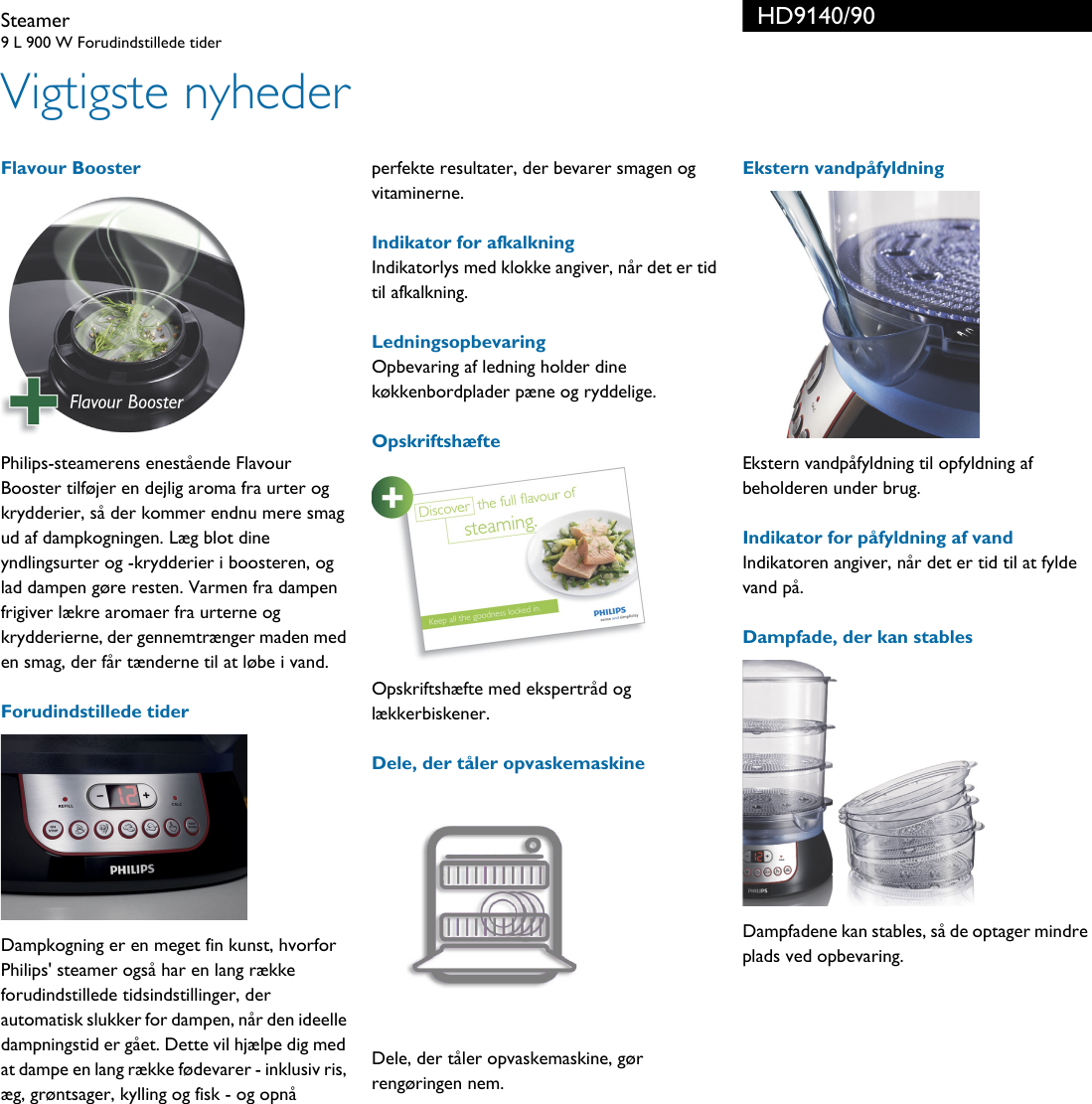 Page 2 of 3 - Philips HD9140/90 Steamer User Manual  Hd9140 90 Pss Dandk