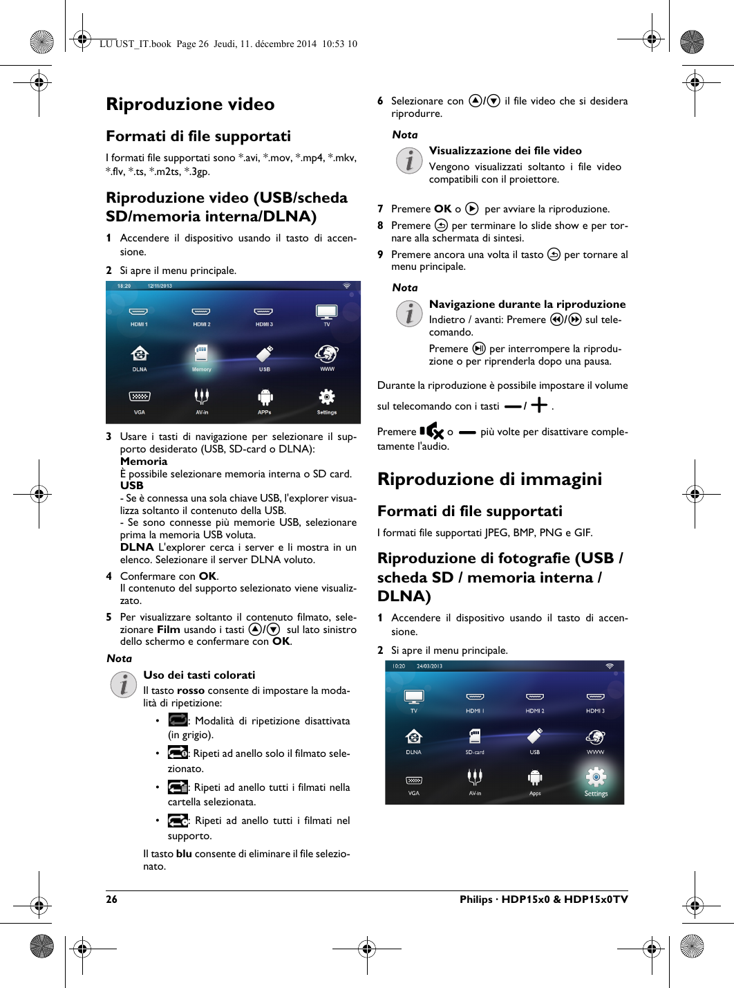 Philips Hdp1590int Lu Ustit User Manual Hdp1590 Int Dfu Ita