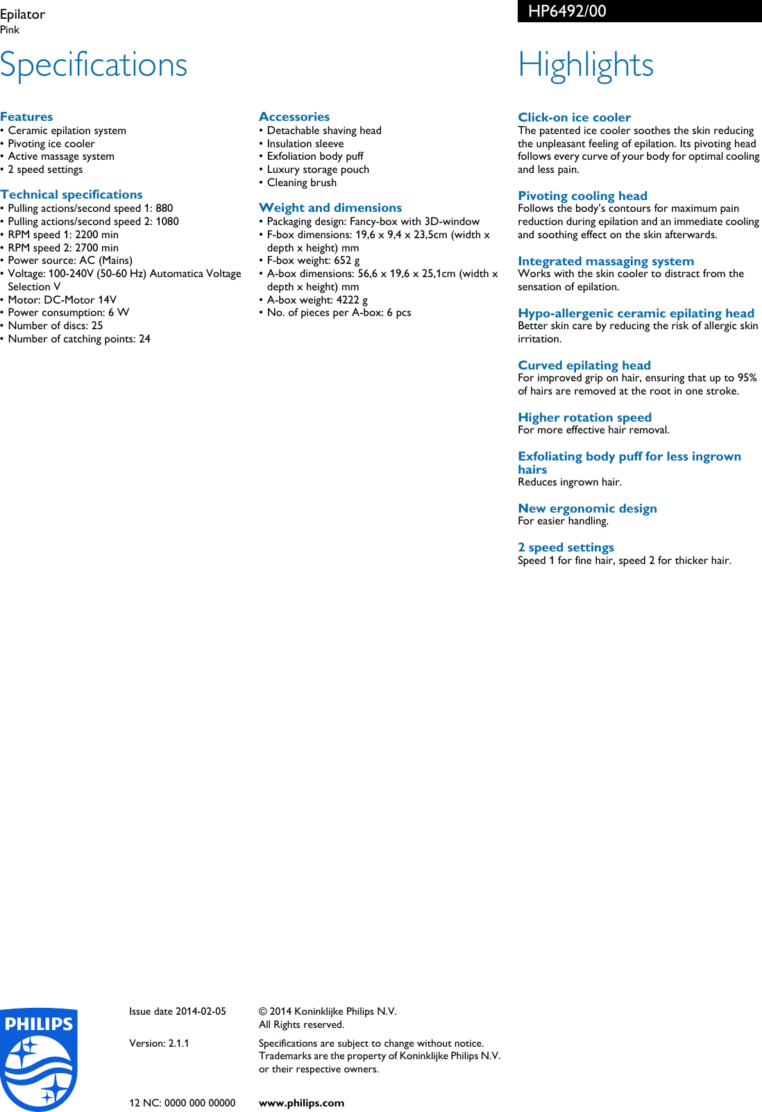Philips Hp6492 00 Epilator User Manual Voldik Hp6492 00 Pss