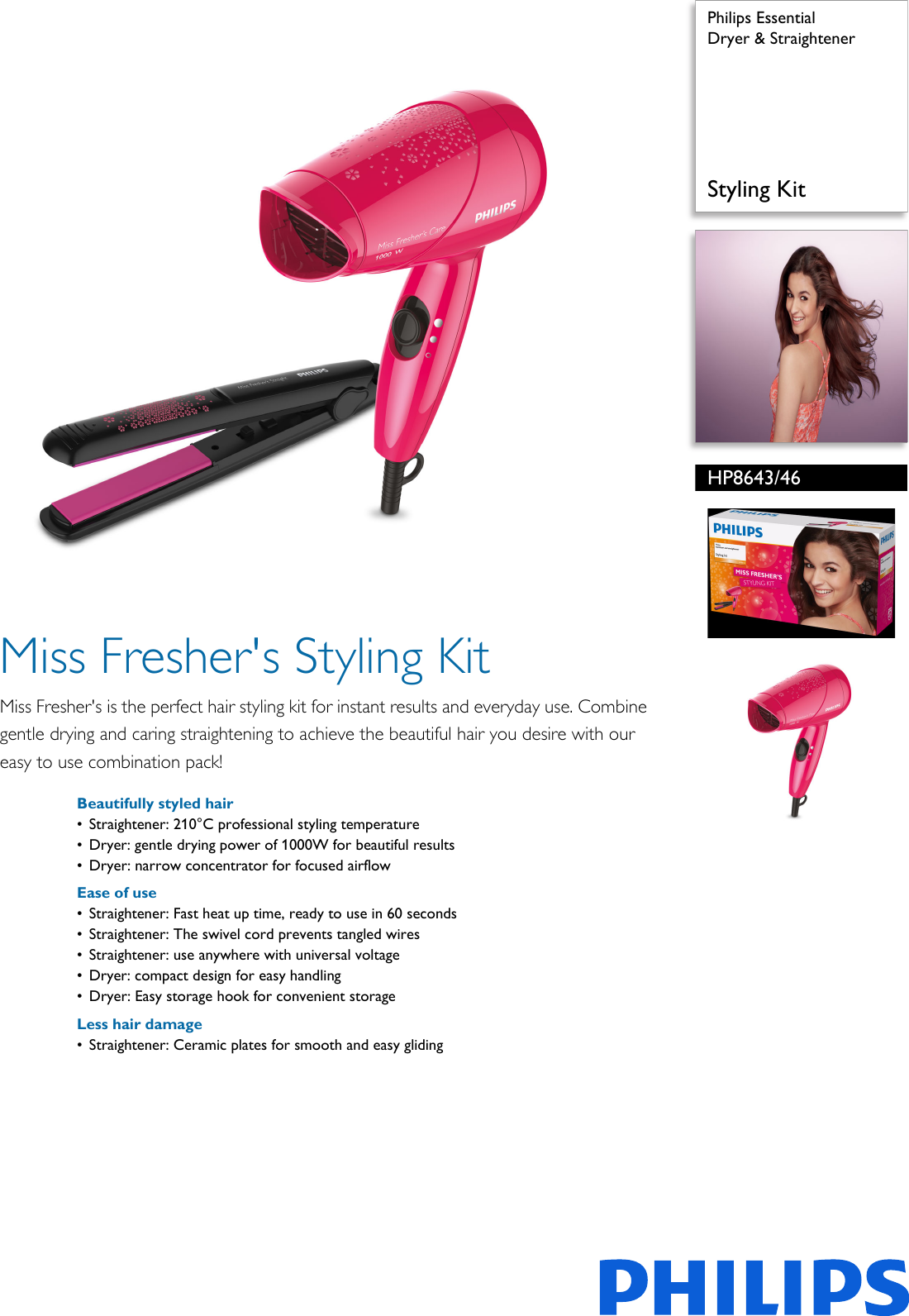 philips miss freshers hair styling kit