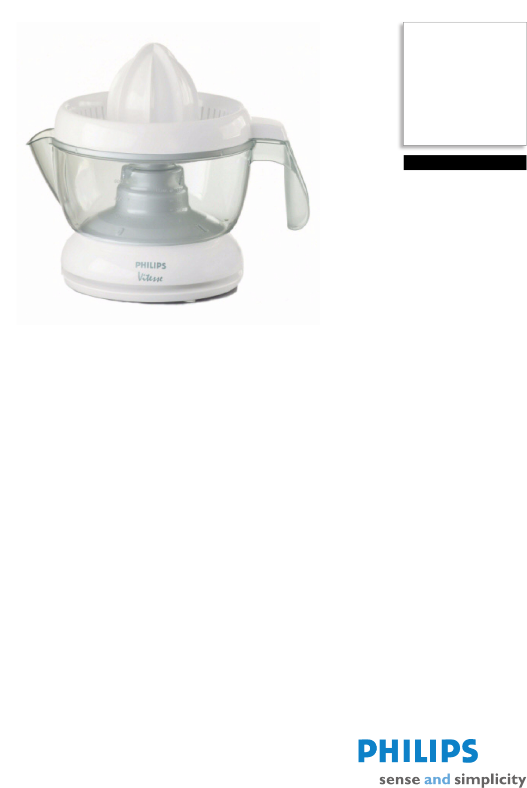 Philips HR2790/06 Exprimidor De Cítricos User Manual Folleto Hr2790 06 Pss  Lsppe