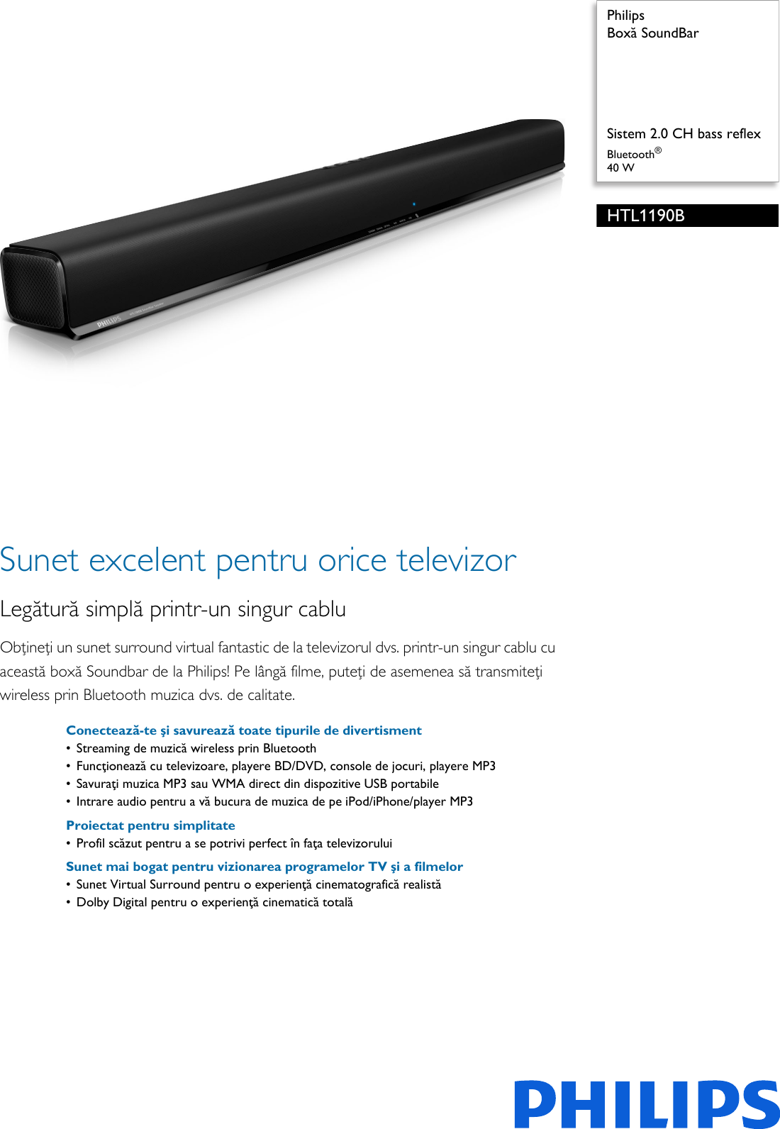 philips soundbar htl1190b