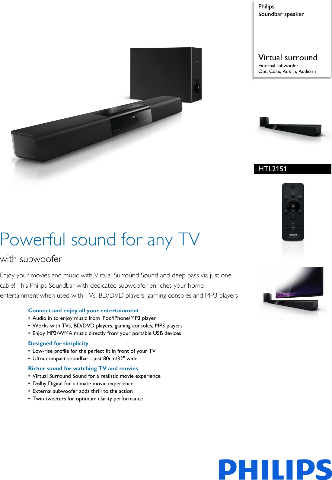philips soundbar speaker htl2151