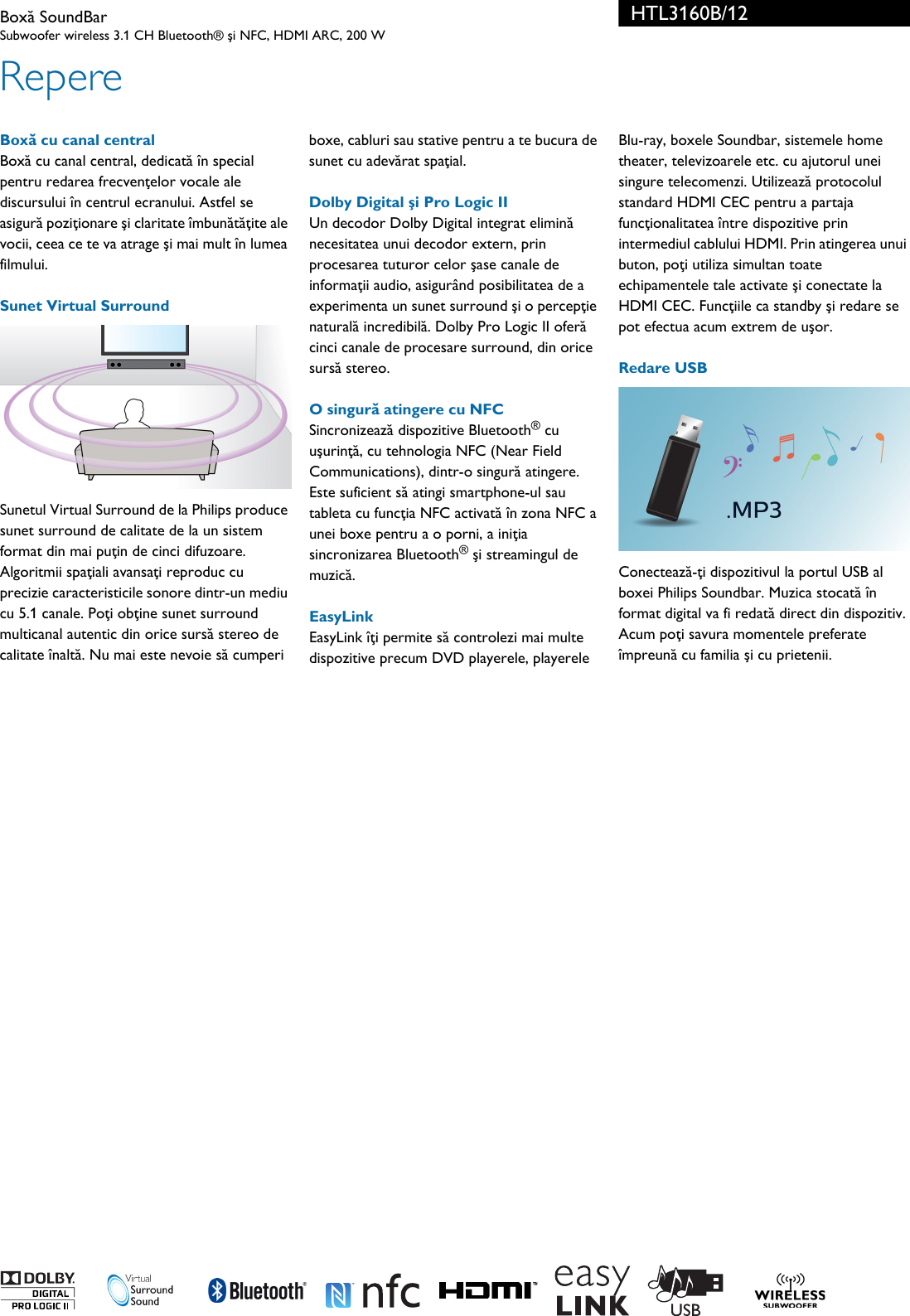 Page 2 of 3 - Philips HTL3160B/12 Boxă SoundBar User Manual Pliant Htl3160b 12 Pss Ronro