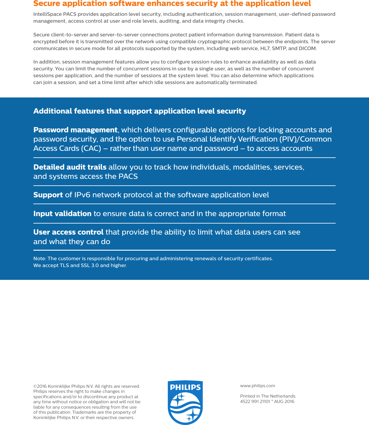 Page 4 of 4 - Philips  Get The Brochure Intelli Space PACS Security Overview 452299121101 10 20 16