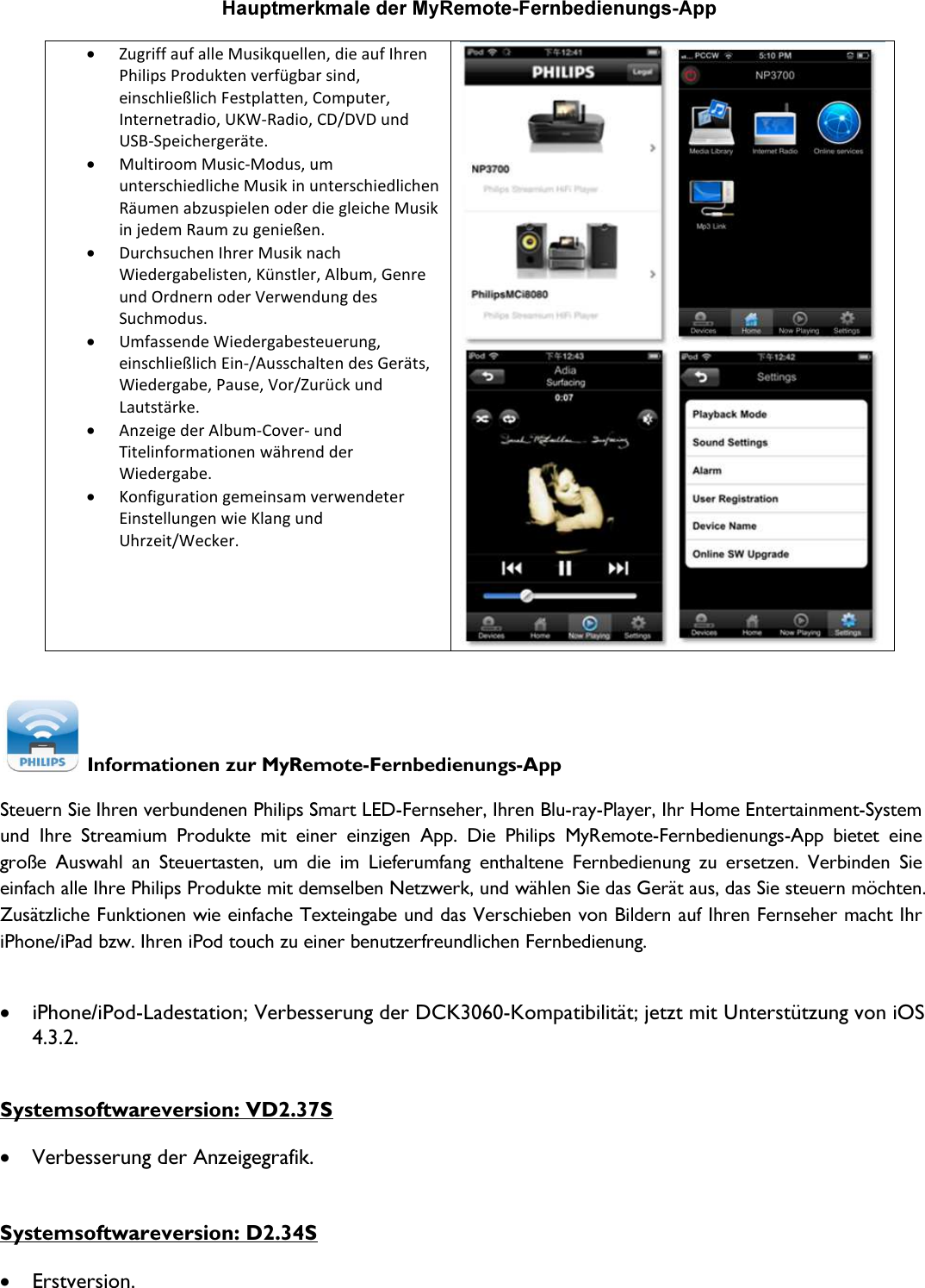 Page 2 of 2 - Philips MCI8080/12 - MCI8080_FHI_VD8.06S_DEU User Manual Release Notes Mci8080 12 Fhi Deu
