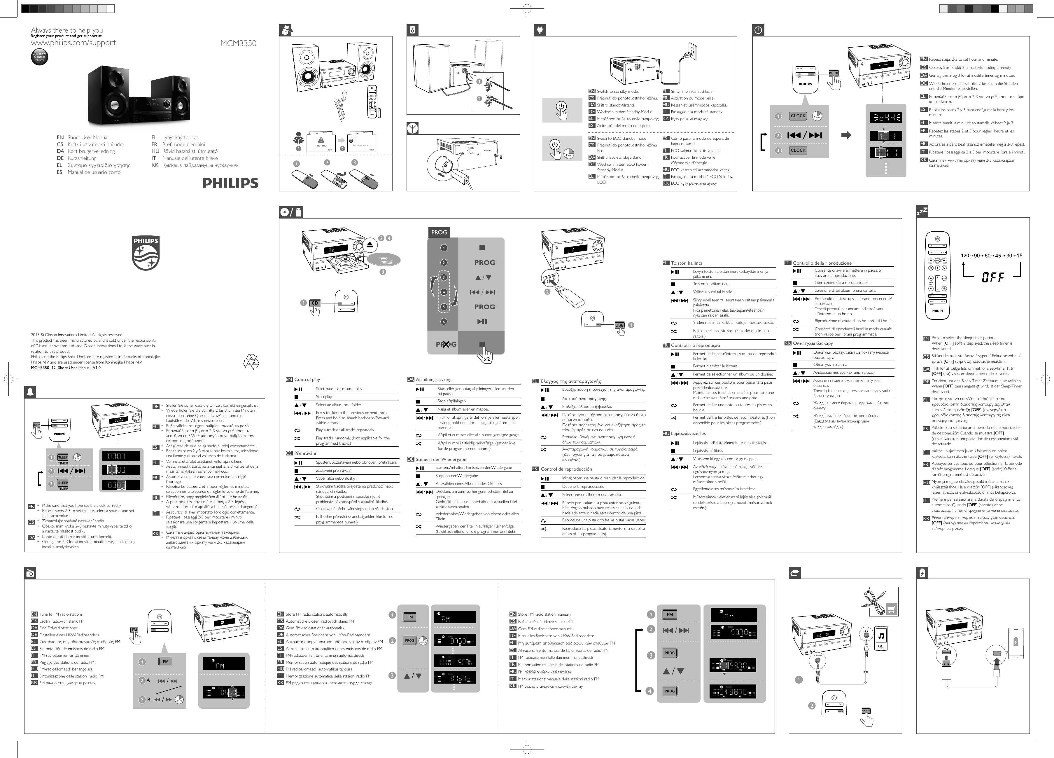 Philips Mcm3350 12 User Manual Quick Start Guide Mcm3350 12 Qsg Fin