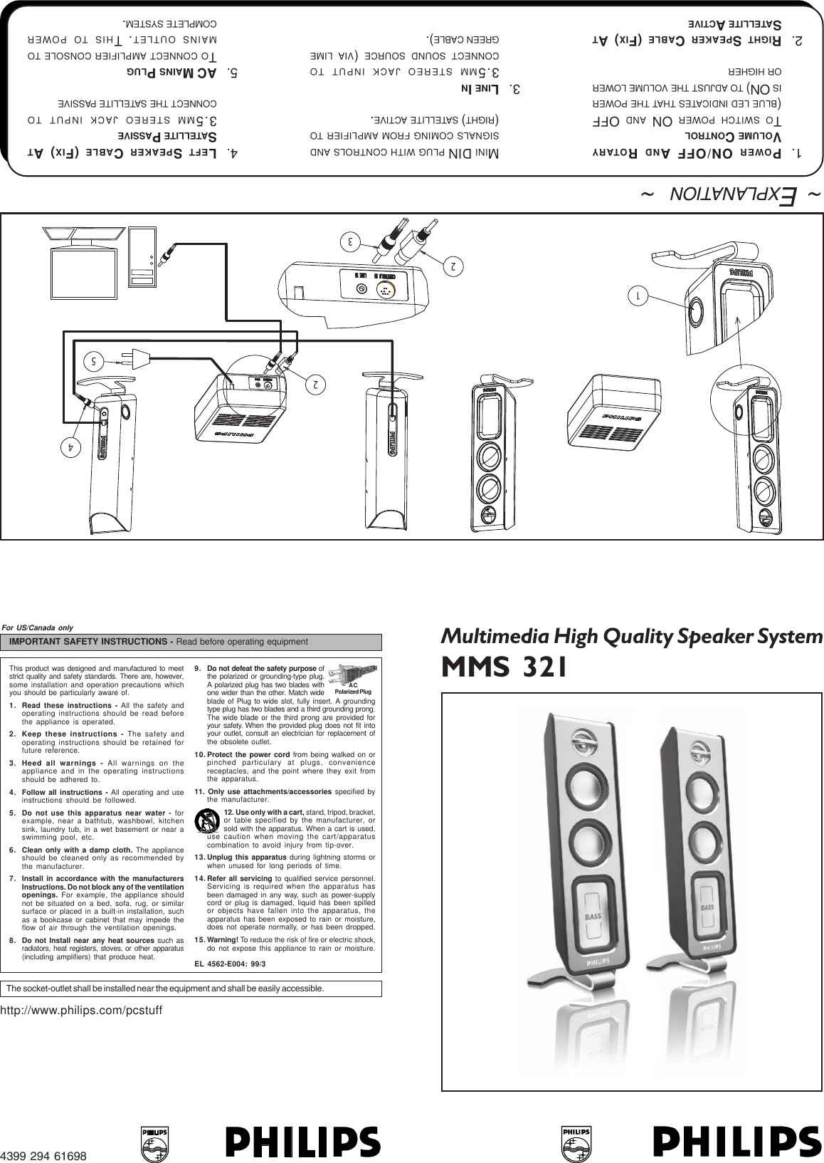 Page 1 of 2 - Philips MMS321/05 MMS 321.pmd User Manual Používateľská Príručka Mms321 05 Dfu Rus