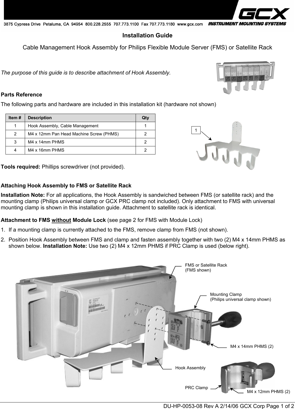 Page 1 of 2 - Philips MNT37 - DU-HP-0053-08 Rev A User Manual Product Brochure Intelli Vue MP60/MP70 Mounting Solution 83fe0deb561d4c52bd37a77c0155c98e