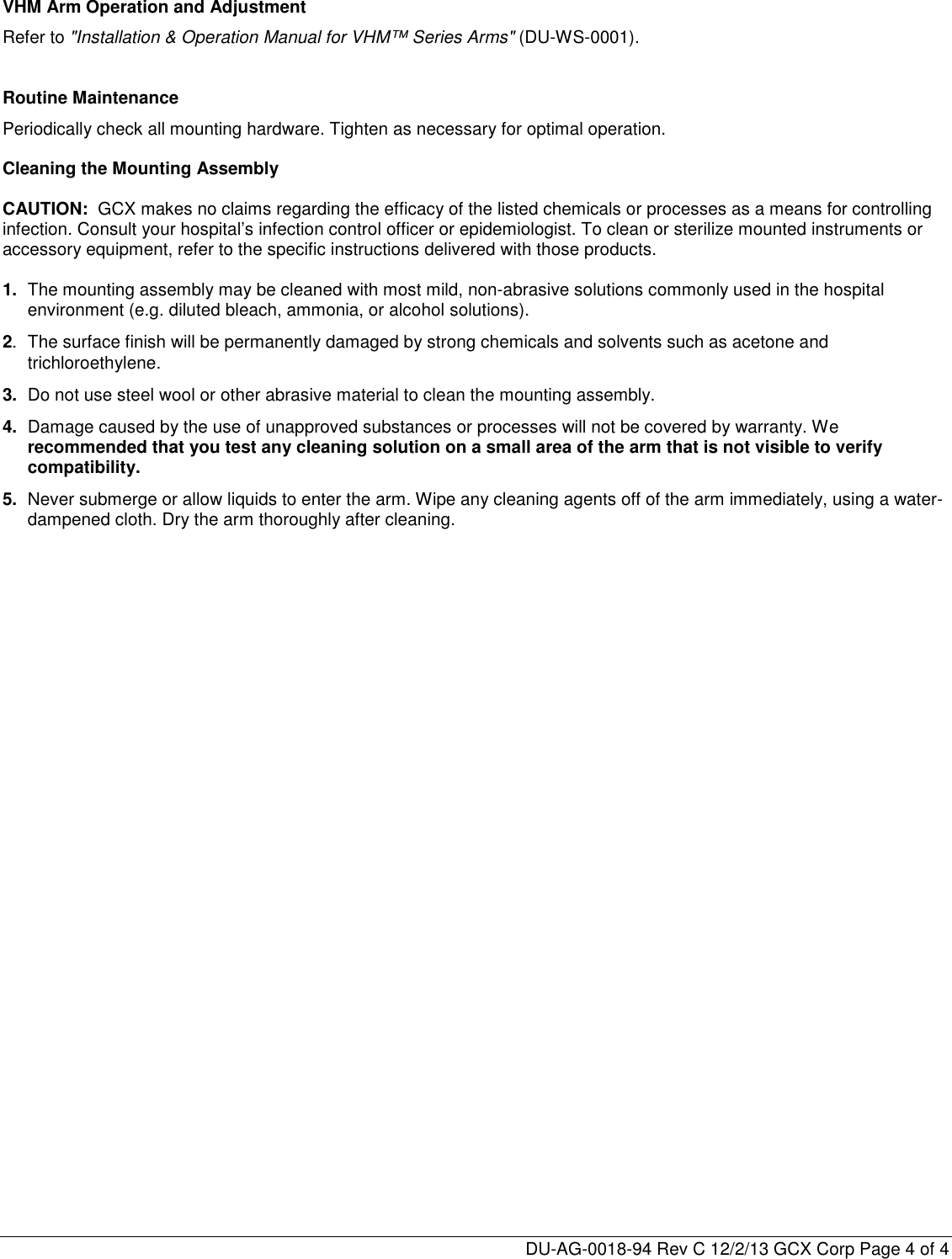 Page 4 of 4 - Philips MNT89 GCX Mounting Assembly Installation Guide User Manual Product Brochure Intelli Vue MX500/MX550 Solution 2da69ce1ebfe46e0b48ba77c0147169c