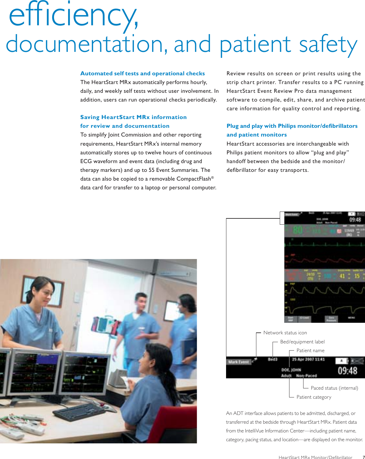 Page 7 of 12 - Philips 4522_962_24371 MRx Monitor/Defibrillator With Q-CPR And Intelli Vue Clinical Network Brochure - Hospital (ENG)
