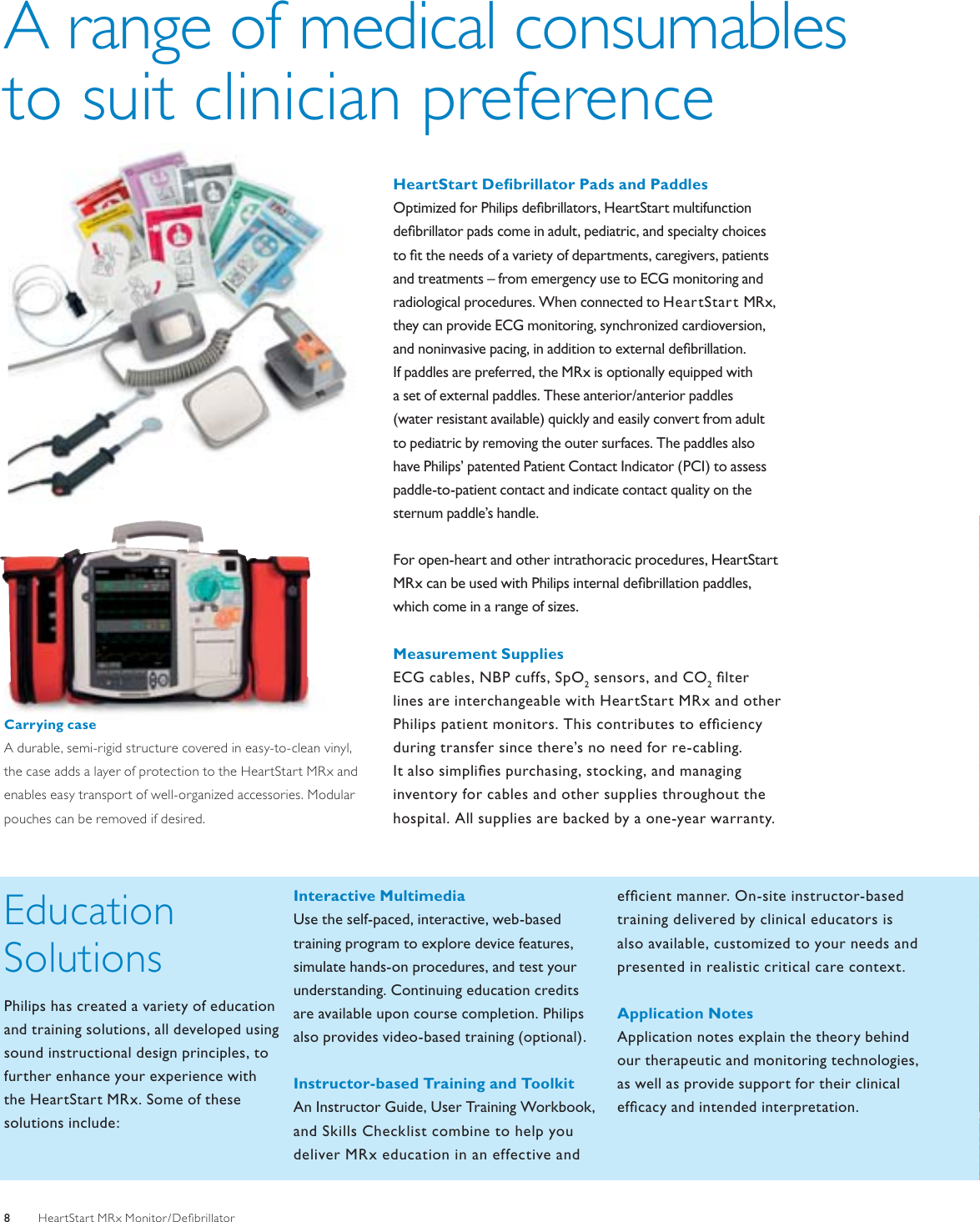 Page 8 of 12 - Philips 4522_962_24371 MRx Monitor/Defibrillator With Q-CPR And Intelli Vue Clinical Network Brochure - Hospital (ENG)