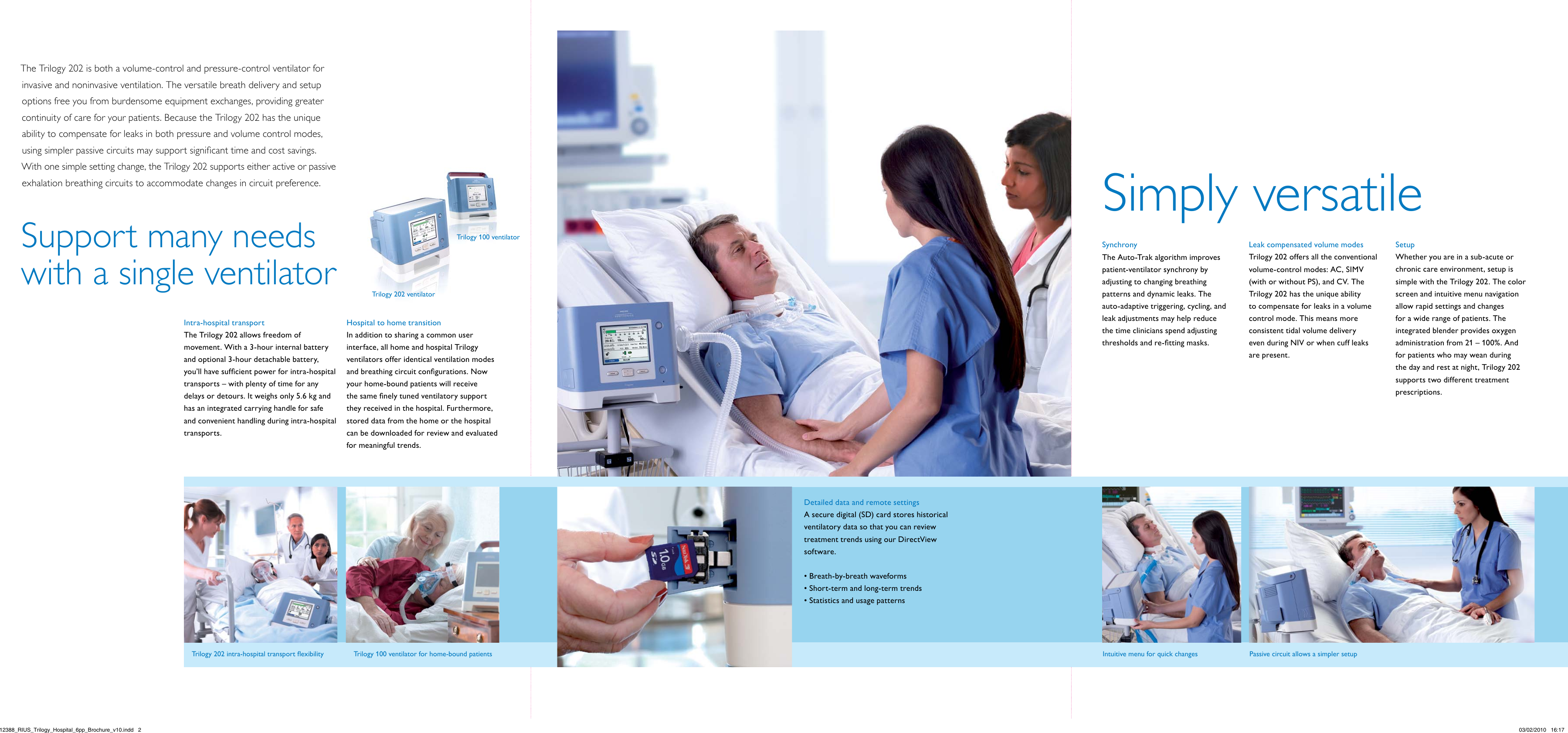 Page 2 of 2 - Philips NOCTN98 User Manual Product Brochure Respironics Ventilator Trilogy 202 90b79c73ca4742e6b6d9a77c016439f5