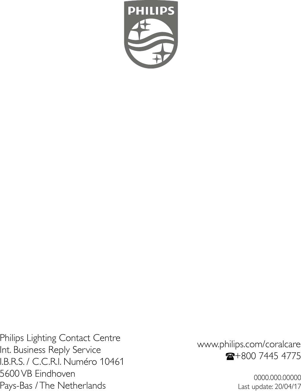 Page 10 of 10 - Philips  Handbuch Coral Care Software ODLI20170601 001-de DE-Coral DE Version 1.0.1