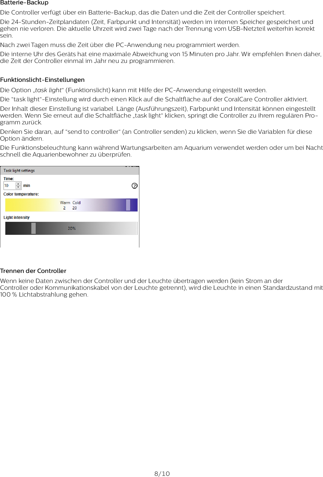 Page 9 of 10 - Philips  Handbuch Coral Care Software ODLI20170601 001-de DE-Coral DE Version 1.0.1