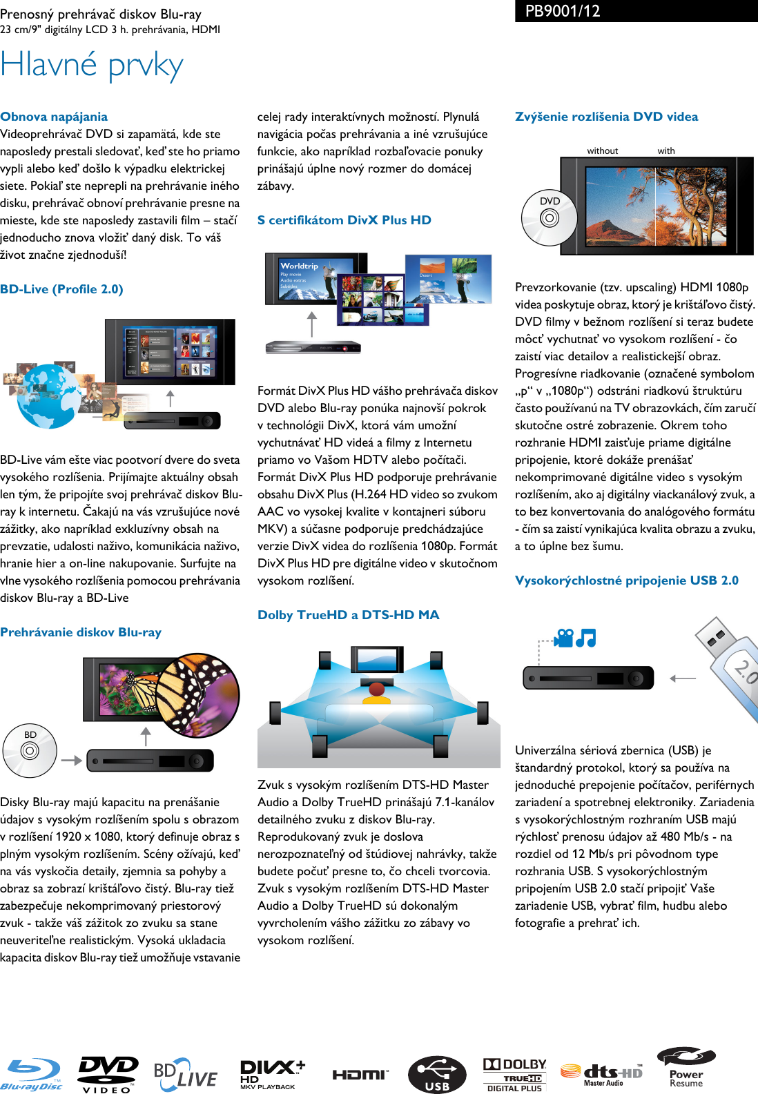 Page 2 of 3 - Philips PB9001/12 Leaflet PB9001_12 Released Slovakia (Slovak)  User Manual Prospekt Pb9001 12 Pss Slksk