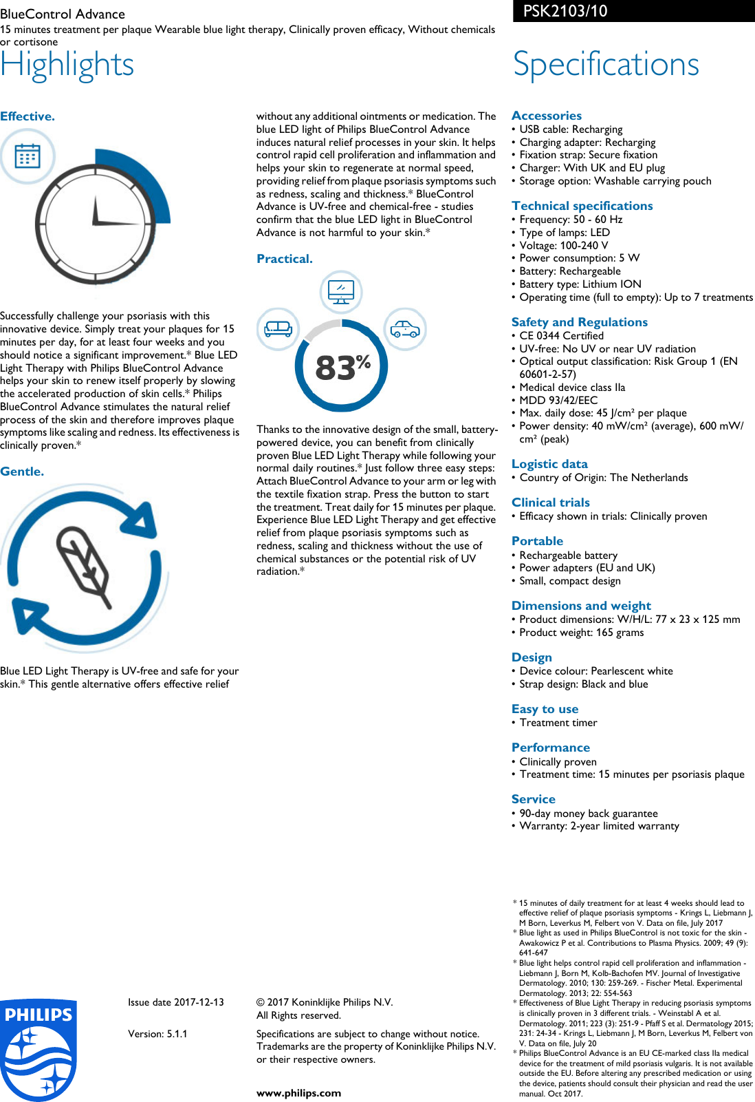 Page 2 of 2 - Philips PSK2103 PSK2103/10 BlueControl Advance User Manual Leaflet 10 Pss Enggb